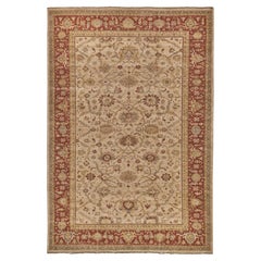 ONE-OF-A-KIND Antique Weave Hand Knotted Beige Rug - 12'x18'