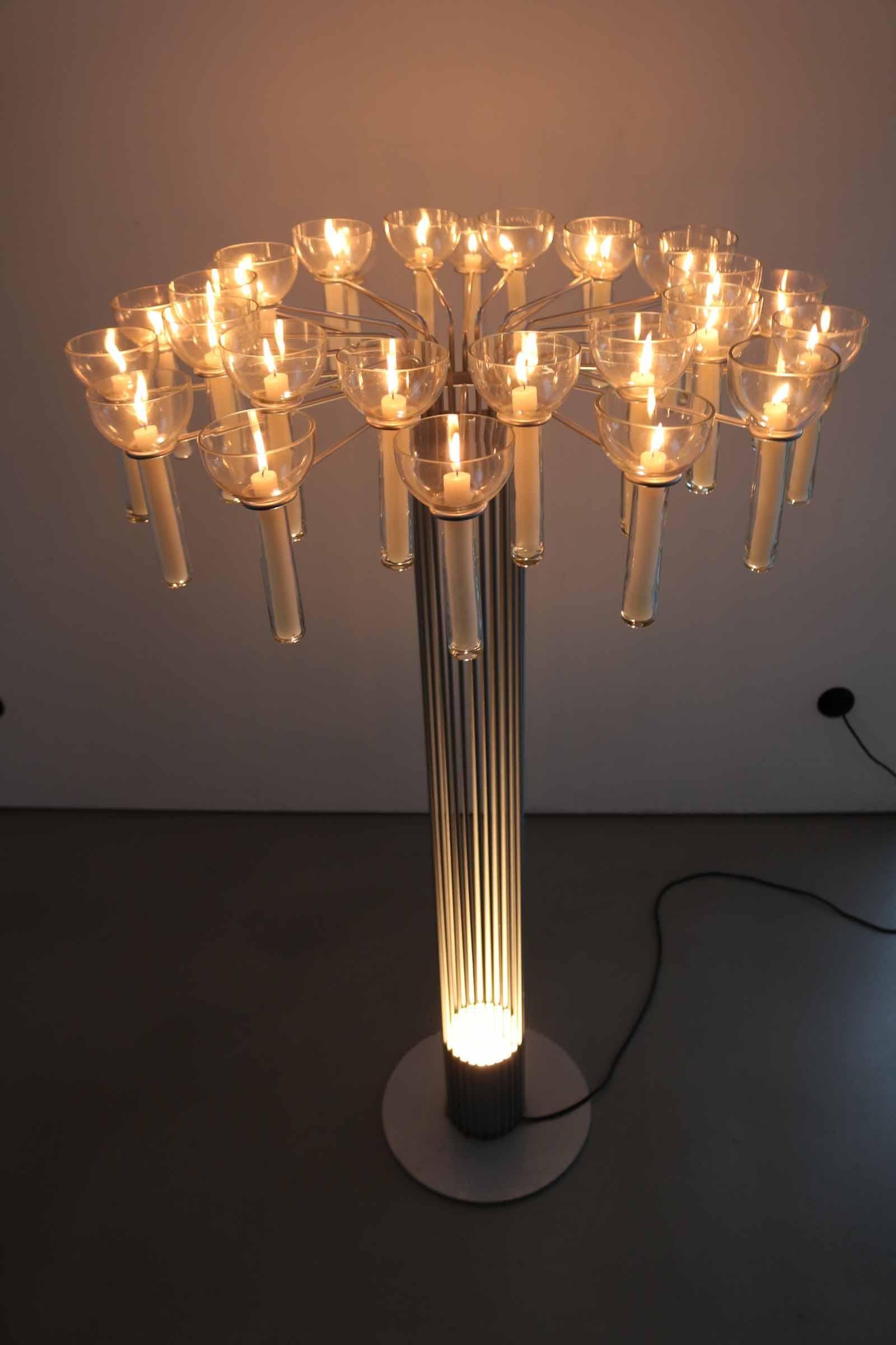Support de bougie et lampadaire architectural unique en son genre, Allemagne, années 1970 en vente 3