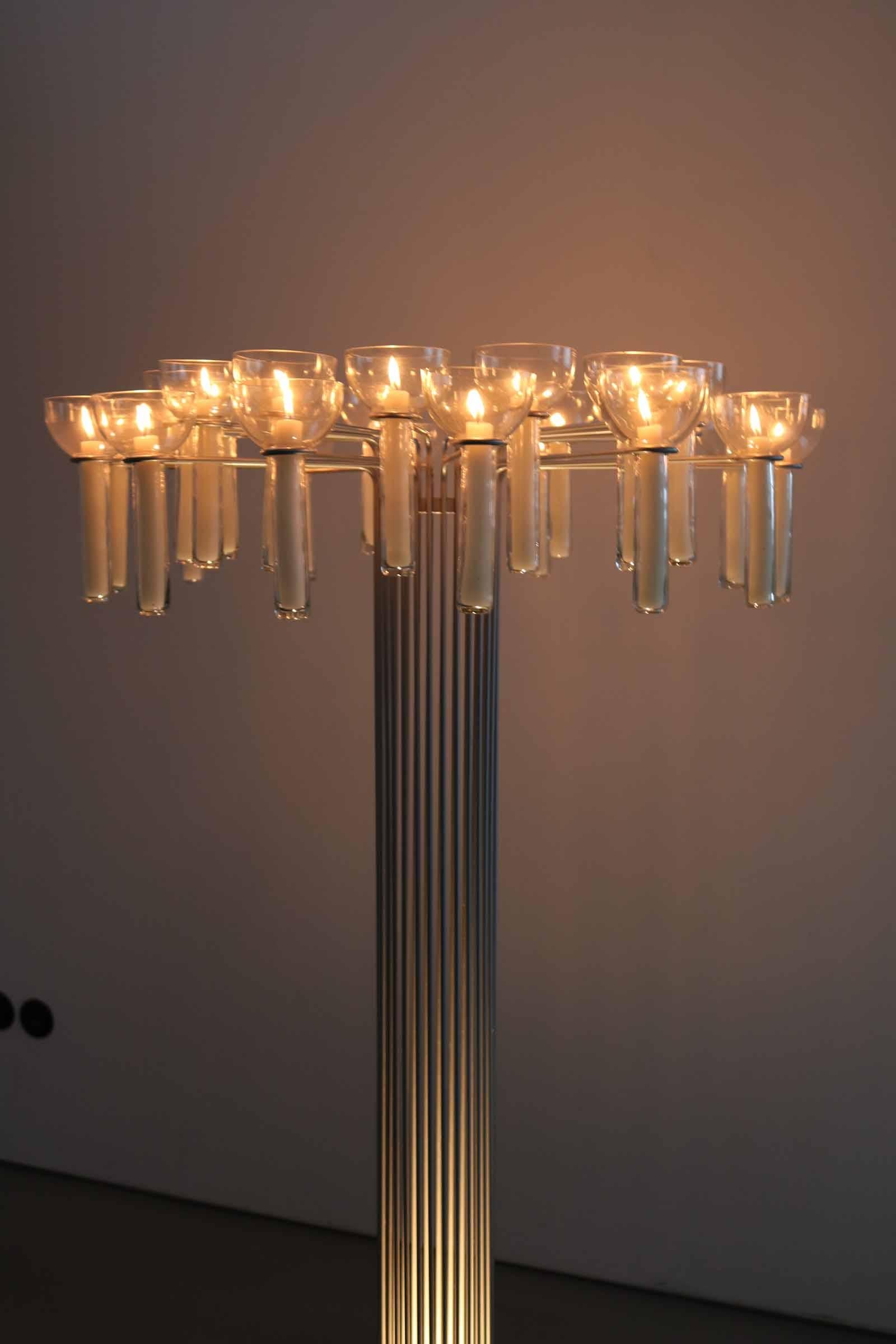 Support de bougie et lampadaire architectural unique en son genre, Allemagne, années 1970 en vente 4