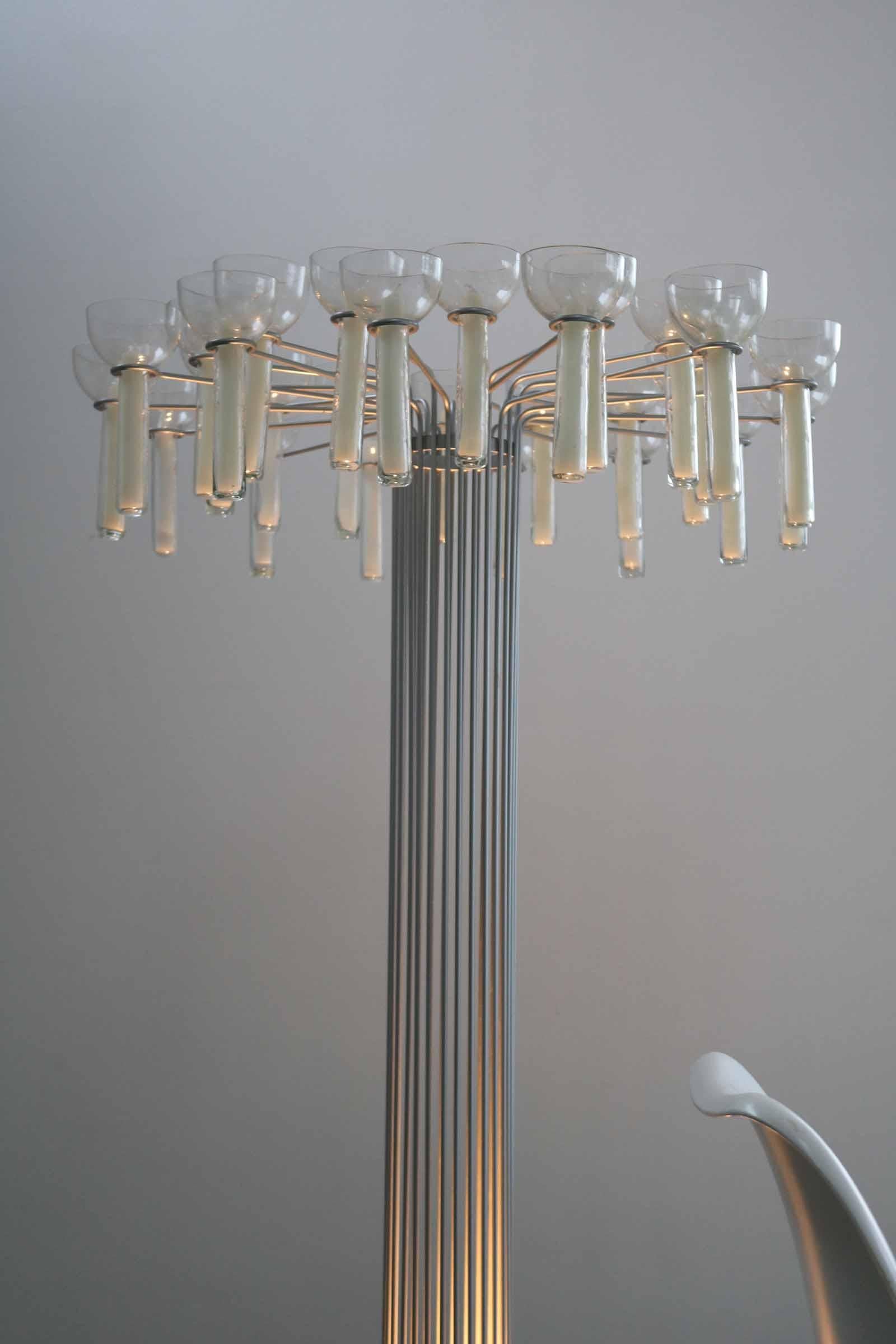 Métal Support de bougie et lampadaire architectural unique en son genre, Allemagne, années 1970 en vente