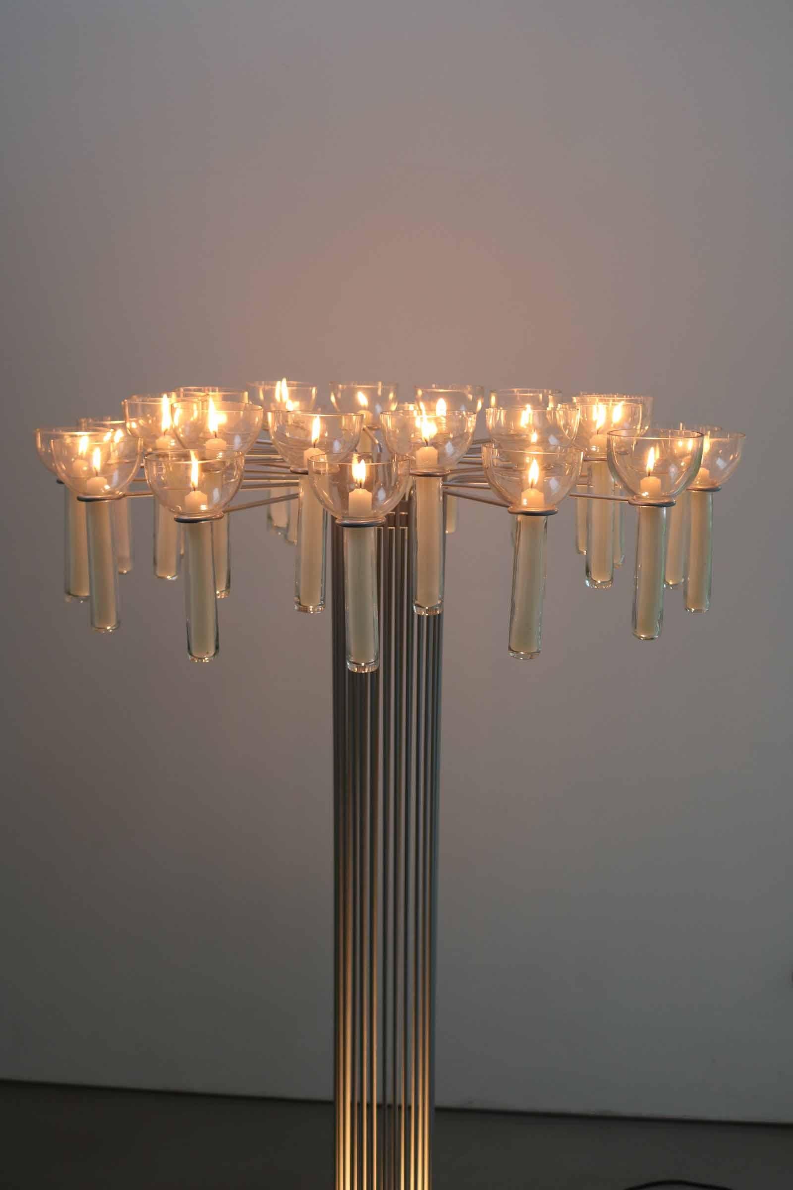 Support de bougie et lampadaire architectural unique en son genre, Allemagne, années 1970 en vente 1