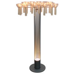 Vintage One of a Kind Architectural Candle Stand and Floor Lamp, Germany, 1970s