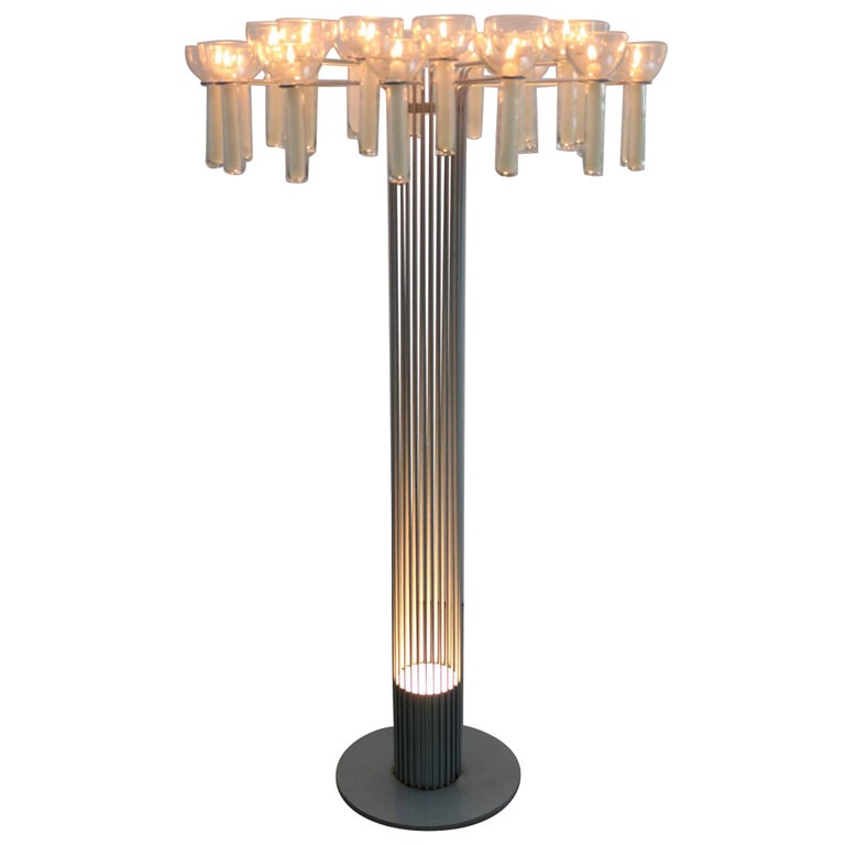 One of a Kind Architectural Candle Stand and Floor Lamp, Germany, 1970s For Sale