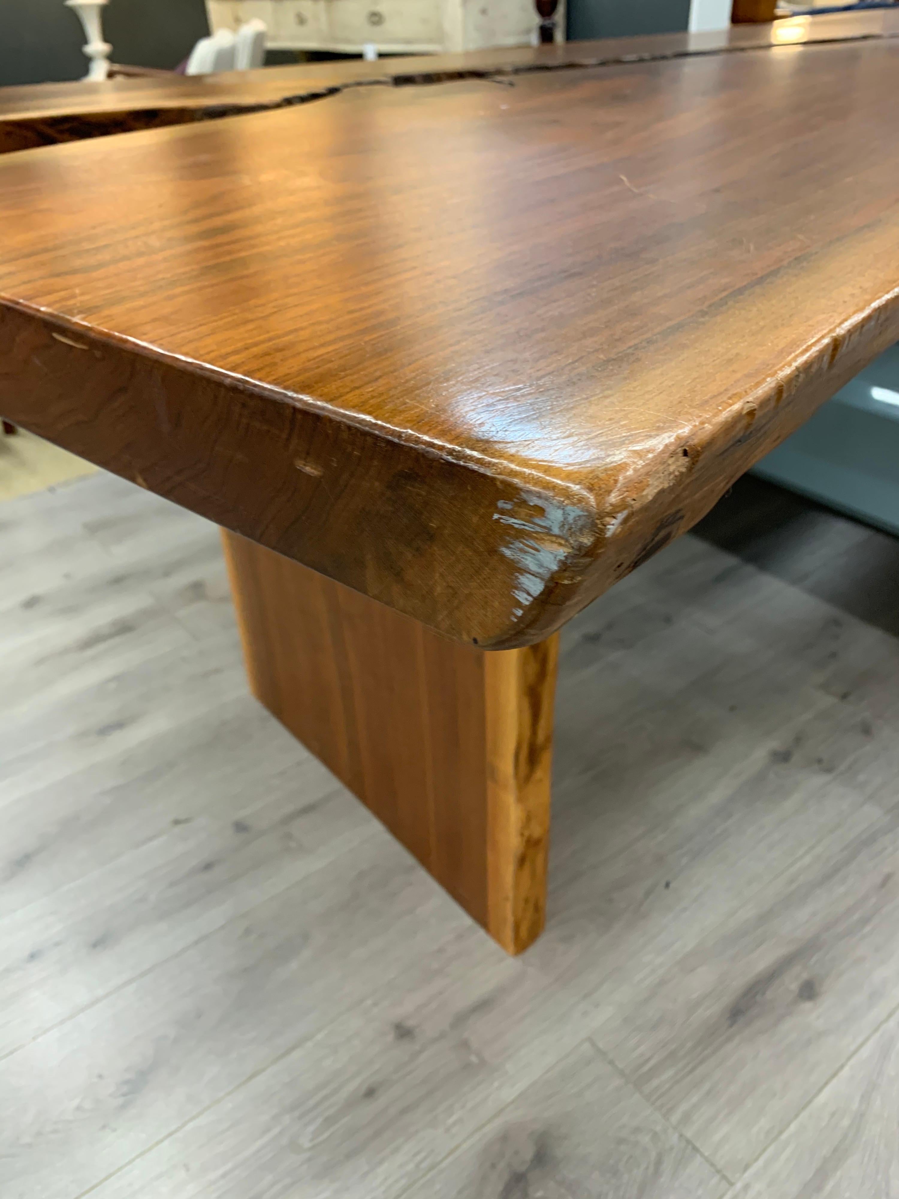 One of a Kind Architectural Live Edge Dining Table 4