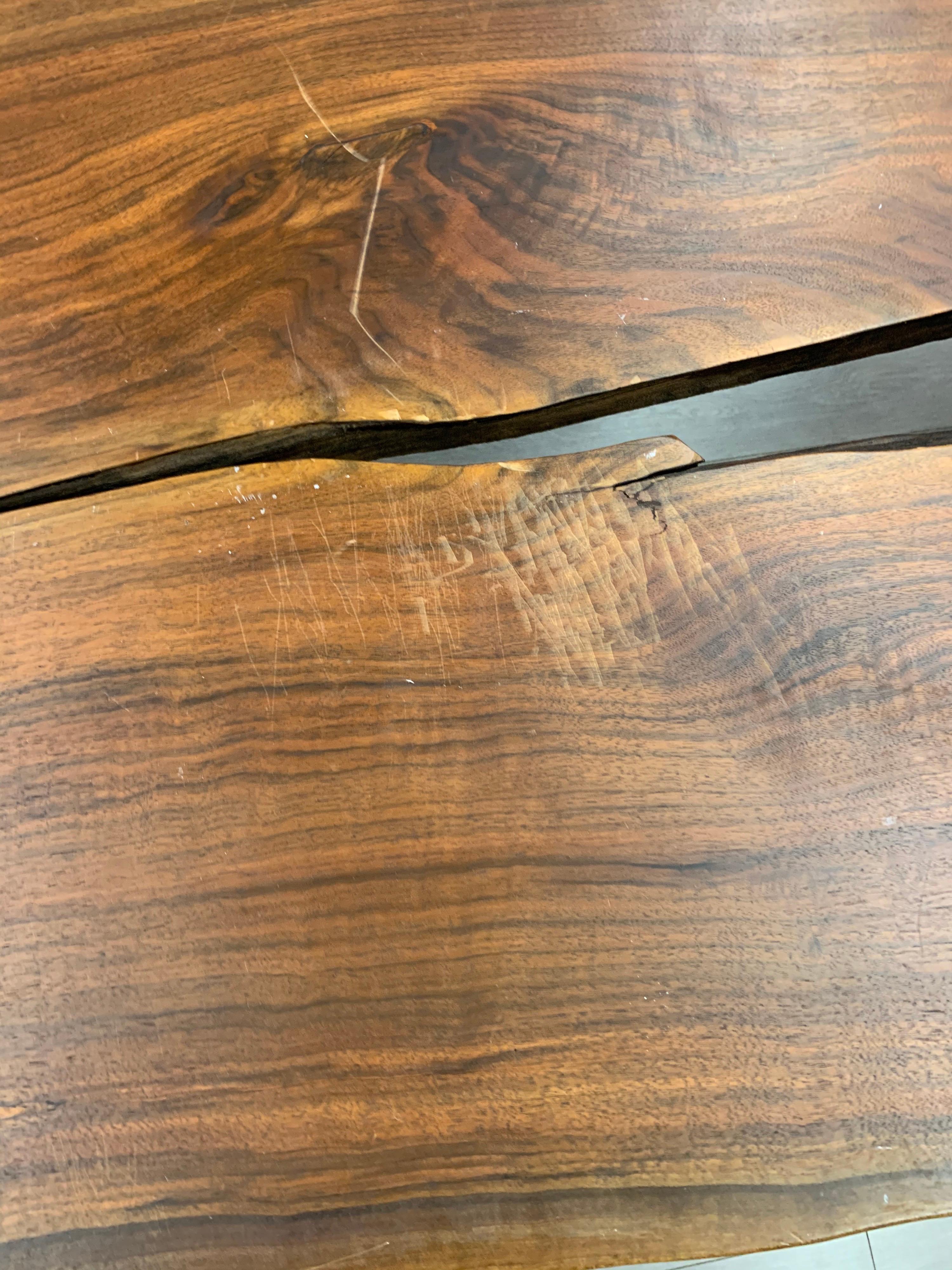 One of a Kind Architectural Live Edge Dining Table In Good Condition In West Hartford, CT