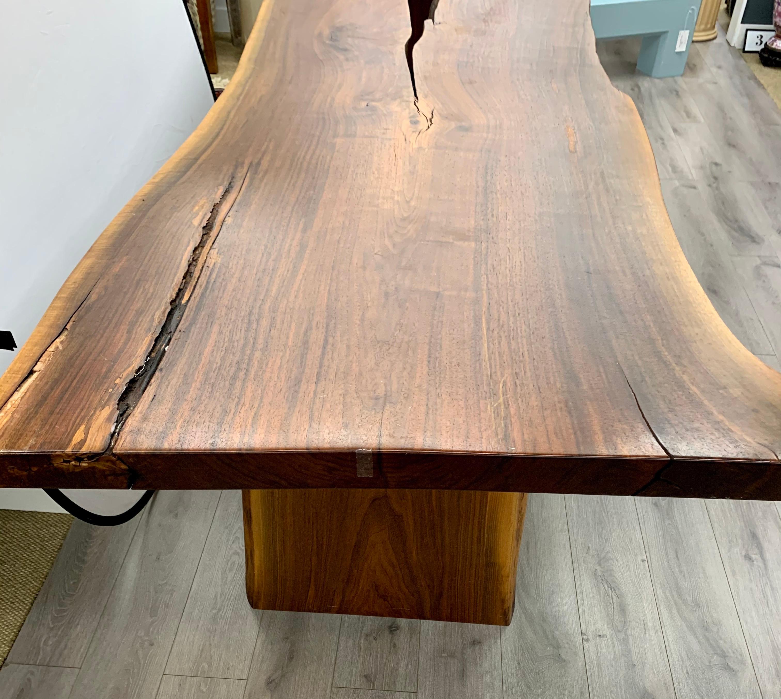 One of a Kind Architectural Live Edge Dining Table In Good Condition In West Hartford, CT