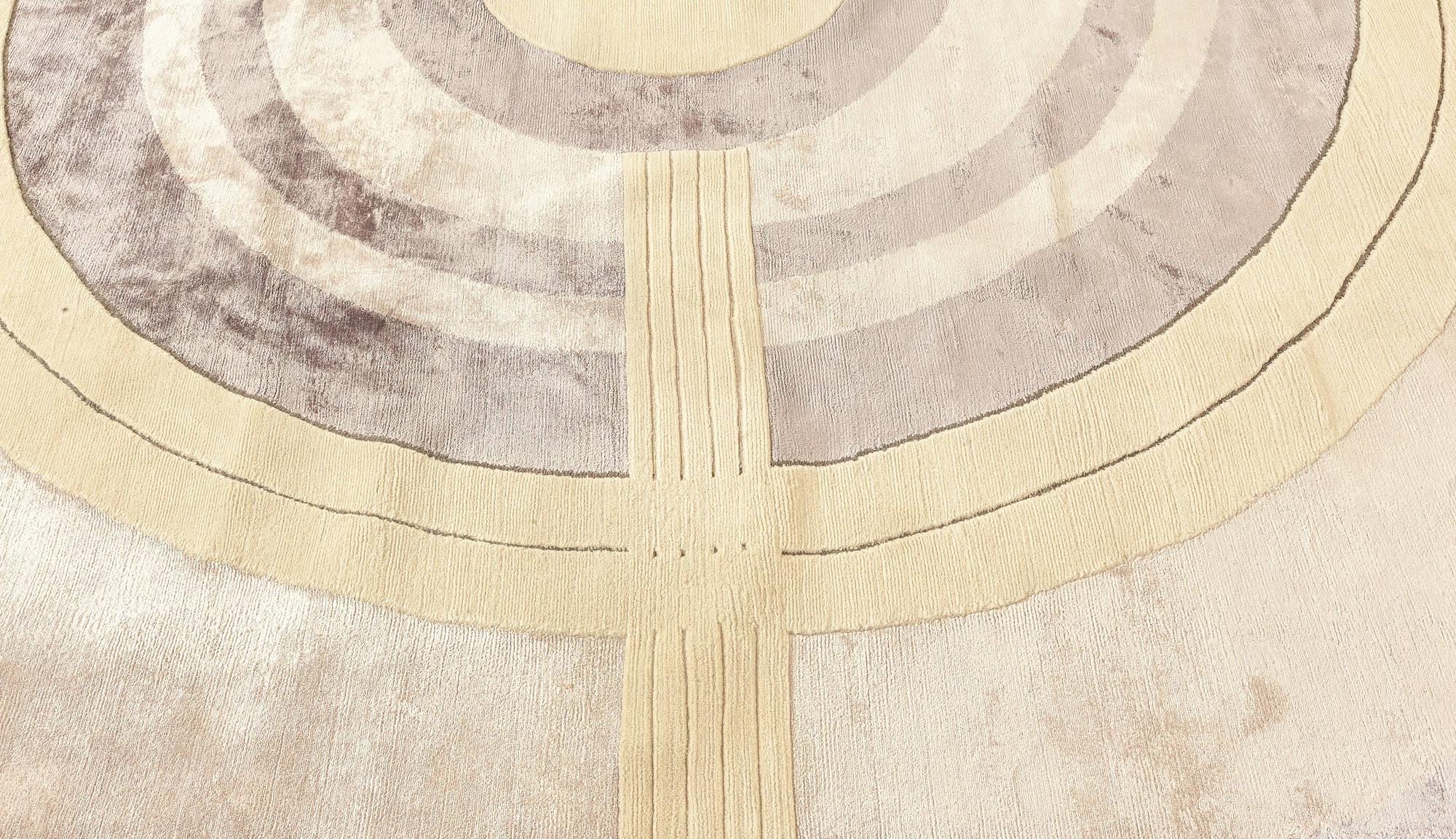 One-of-a-kind Art Deco Style Lavandula Rug by Doris Leslie Blau For Sale 2