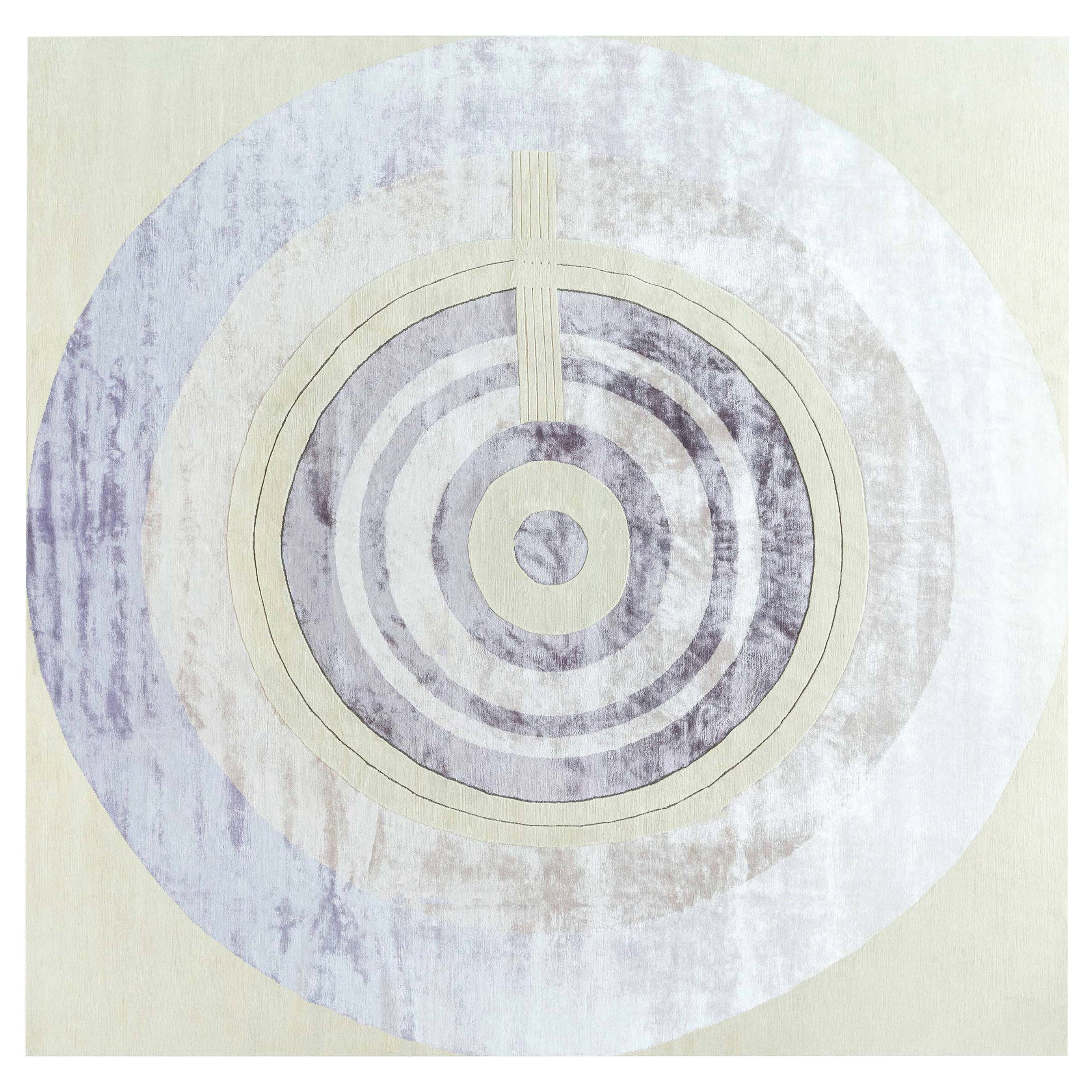 Tapis unique de style Art déco Lavandula par Doris Leslie Blau