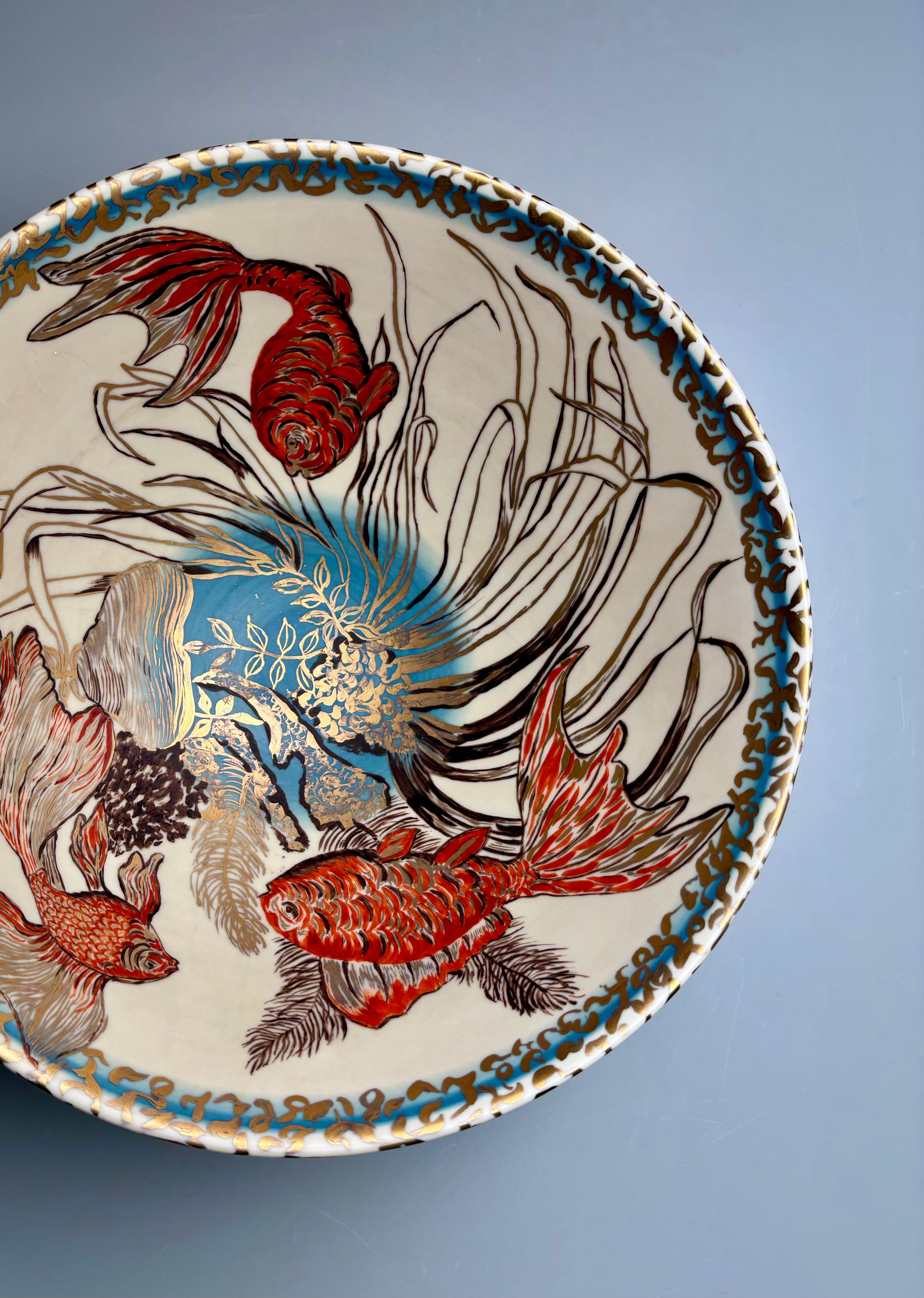Vernissé Bol Royal Copenhagen Art Nouveau unique en son genre, 1932 en vente