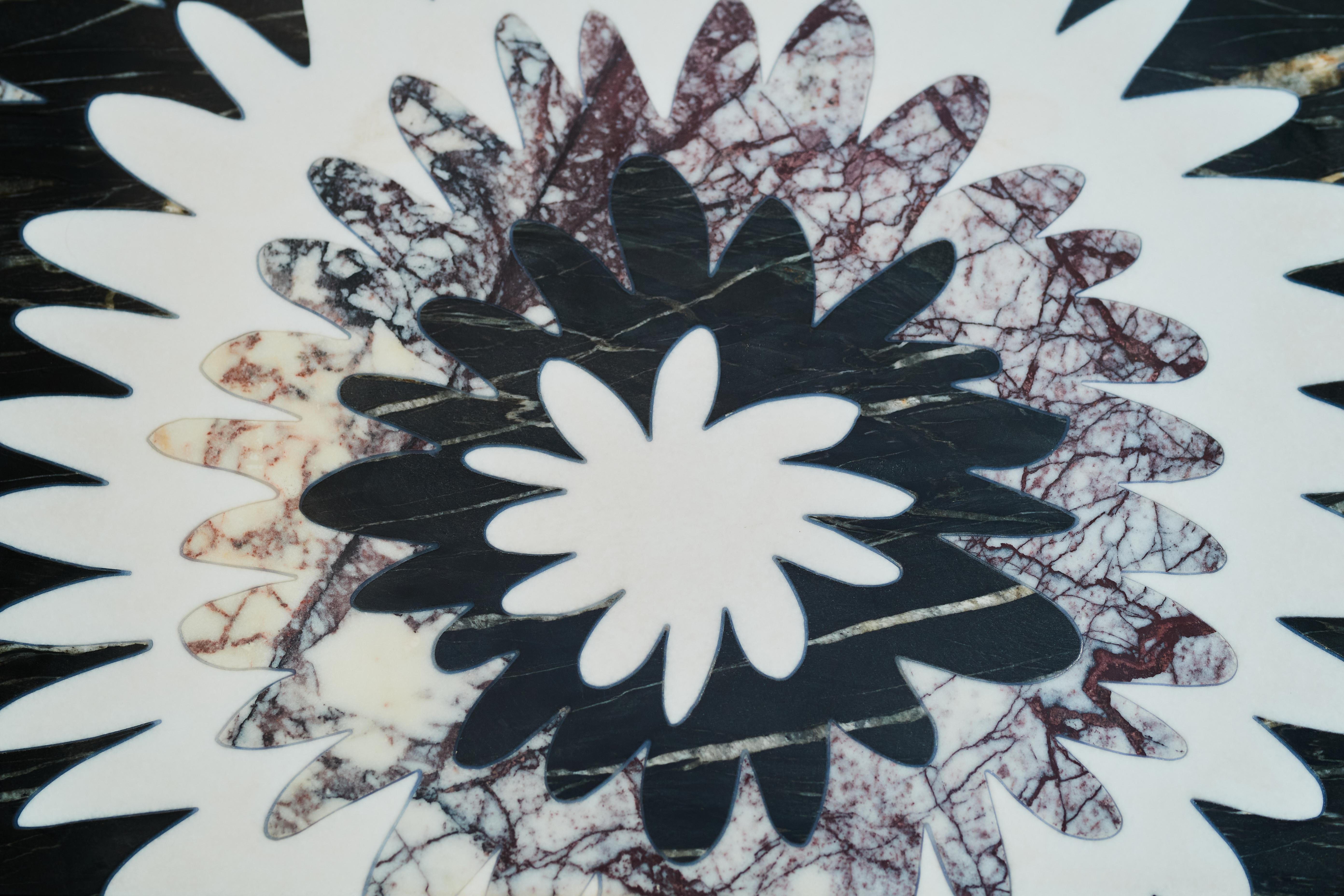 Post-Modern COSMIC: One of a kind, artist-designed table in marble and granite For Sale