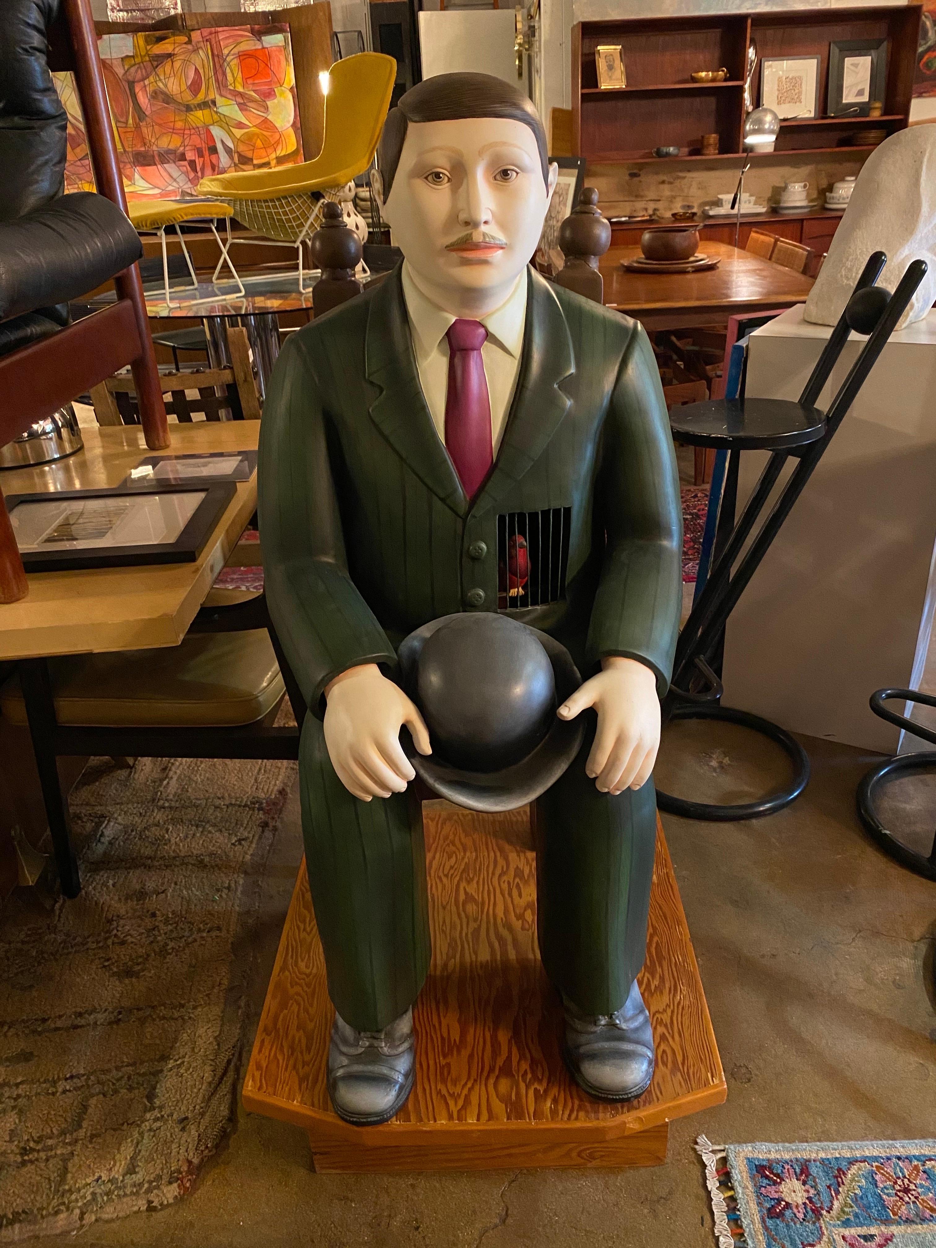 One-of-a-kind Artist Proof Life-sized Ceramic Sculpture by Sergio Bustamante For Sale 4