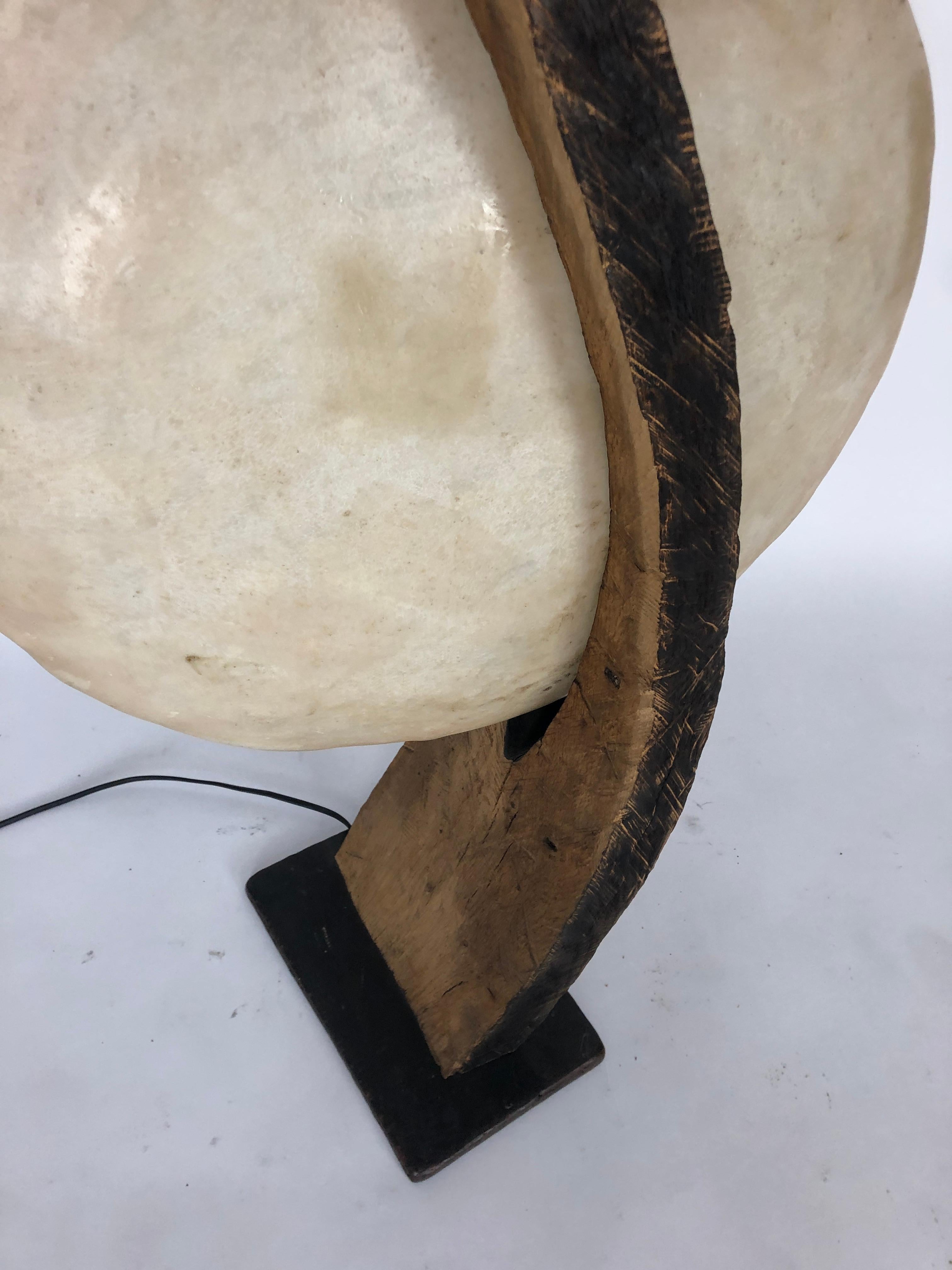 One of a Kind Bent Wood Lamp In Good Condition For Sale In Los Angeles, CA