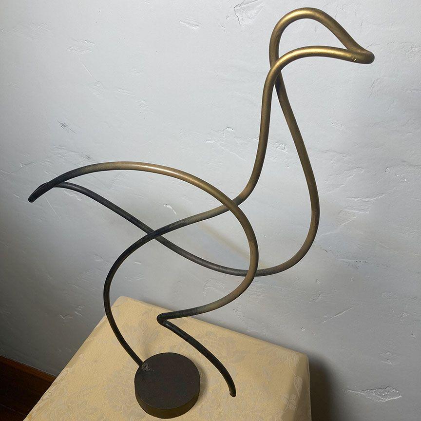 One of a Kind Bird Steel Cable Sculpture In New Condition For Sale In Montreal, QC