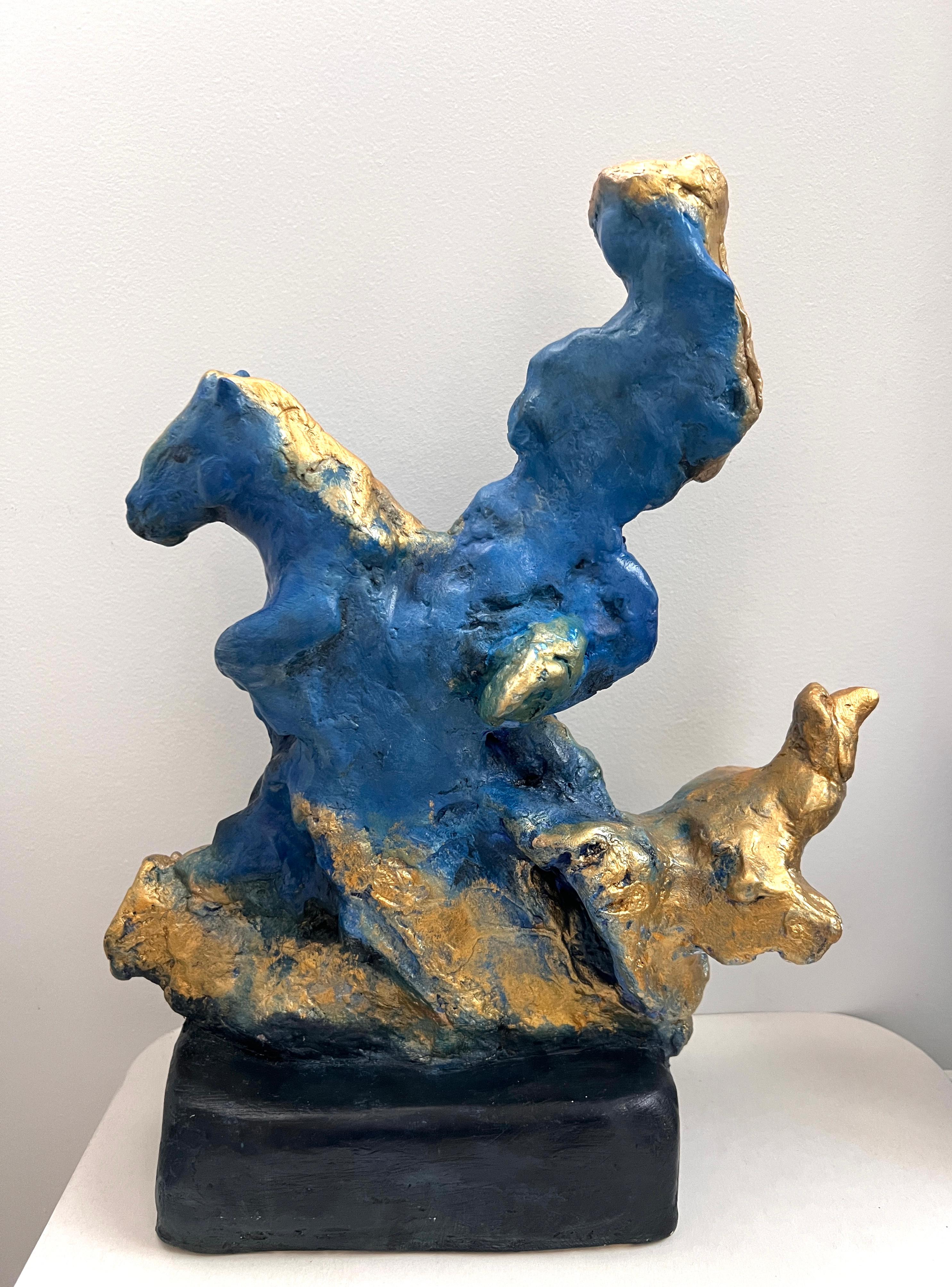 
This striking, one-of-a-kind sculpture is handcrafted from hard plaster fragments using a technique unique to the artist. Each piece is randomly selected, laid out, and intuitively assembled without a predetermined outcome, allowing the form to