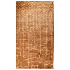 One-of-a-Kind Bohemian Hand Knotted Area Rug, Cocoa