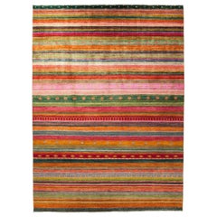 One-of-a-Kind Bohemian Hand Knotted Area Rug, Multi