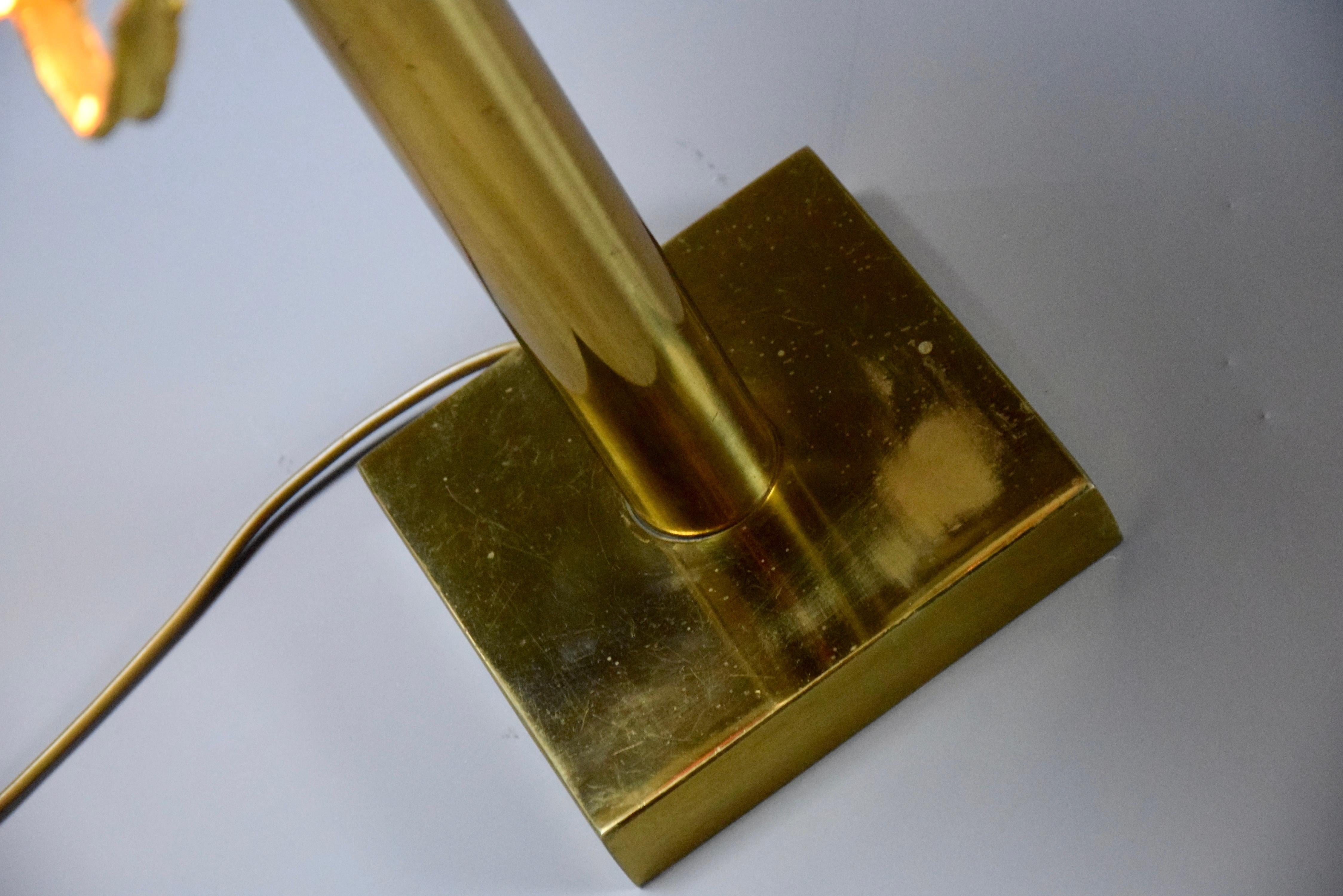 Late 20th Century One of a Kind Gilded Bronze 1970 Table Lamp