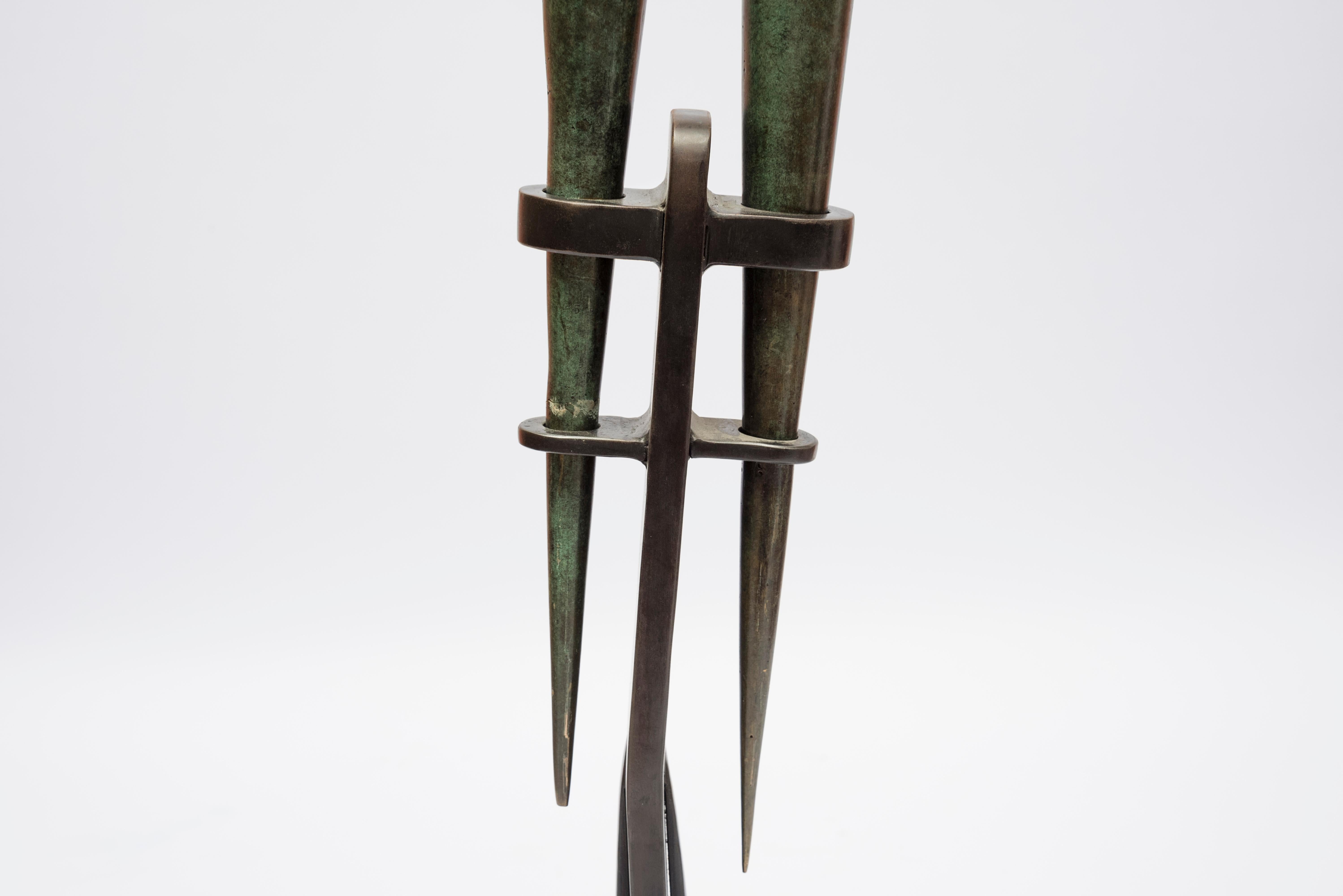 European One of a Kind Bronze Sculpture by Abel Reis For Sale