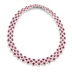 One of a Kind Burmese Ruby and Diamond Set