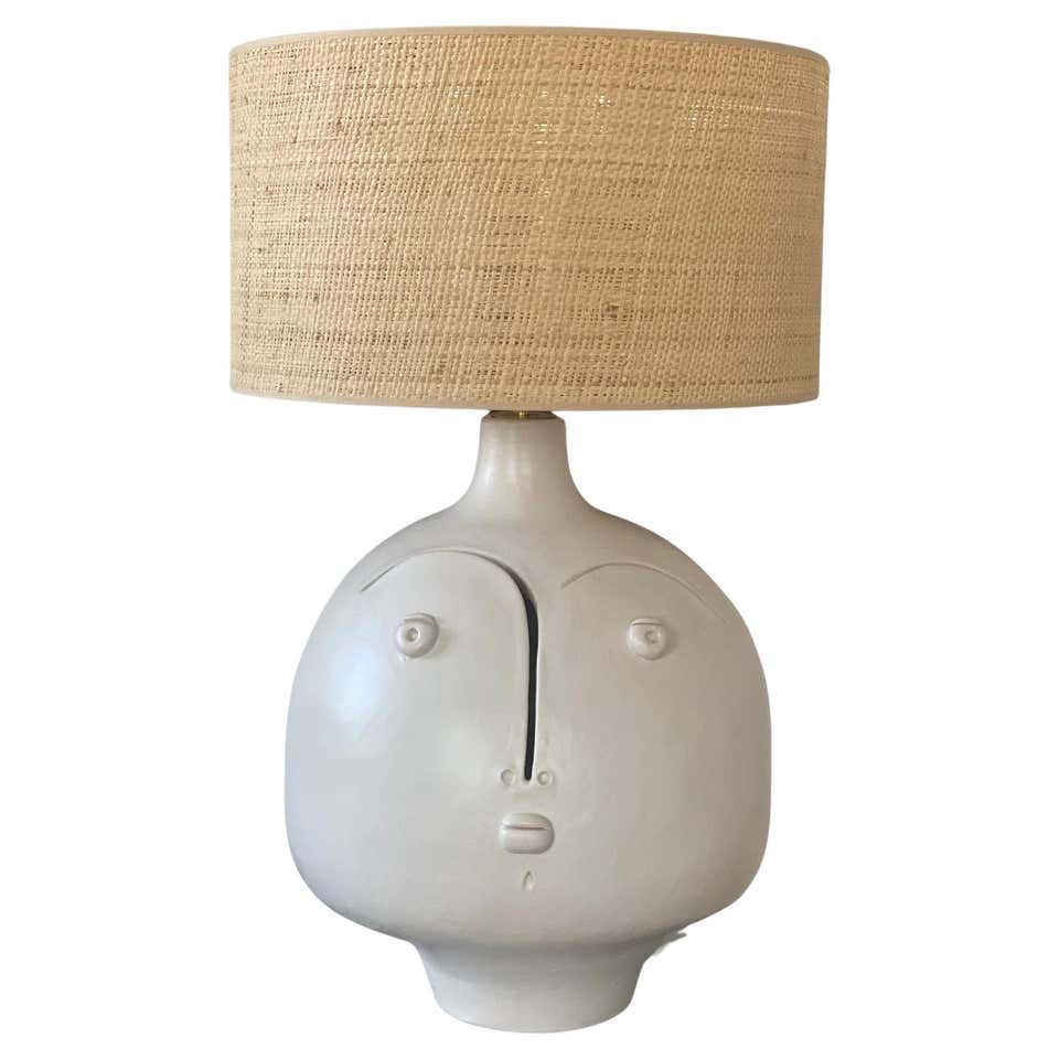 Jean Roger, Paris, White Ceramic Base Lamp or Sculpture at 1stDibs ...