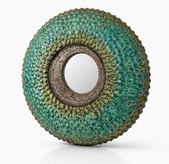 Einzigartiger Keramikspiegel, signiert von Margareth Leveneur