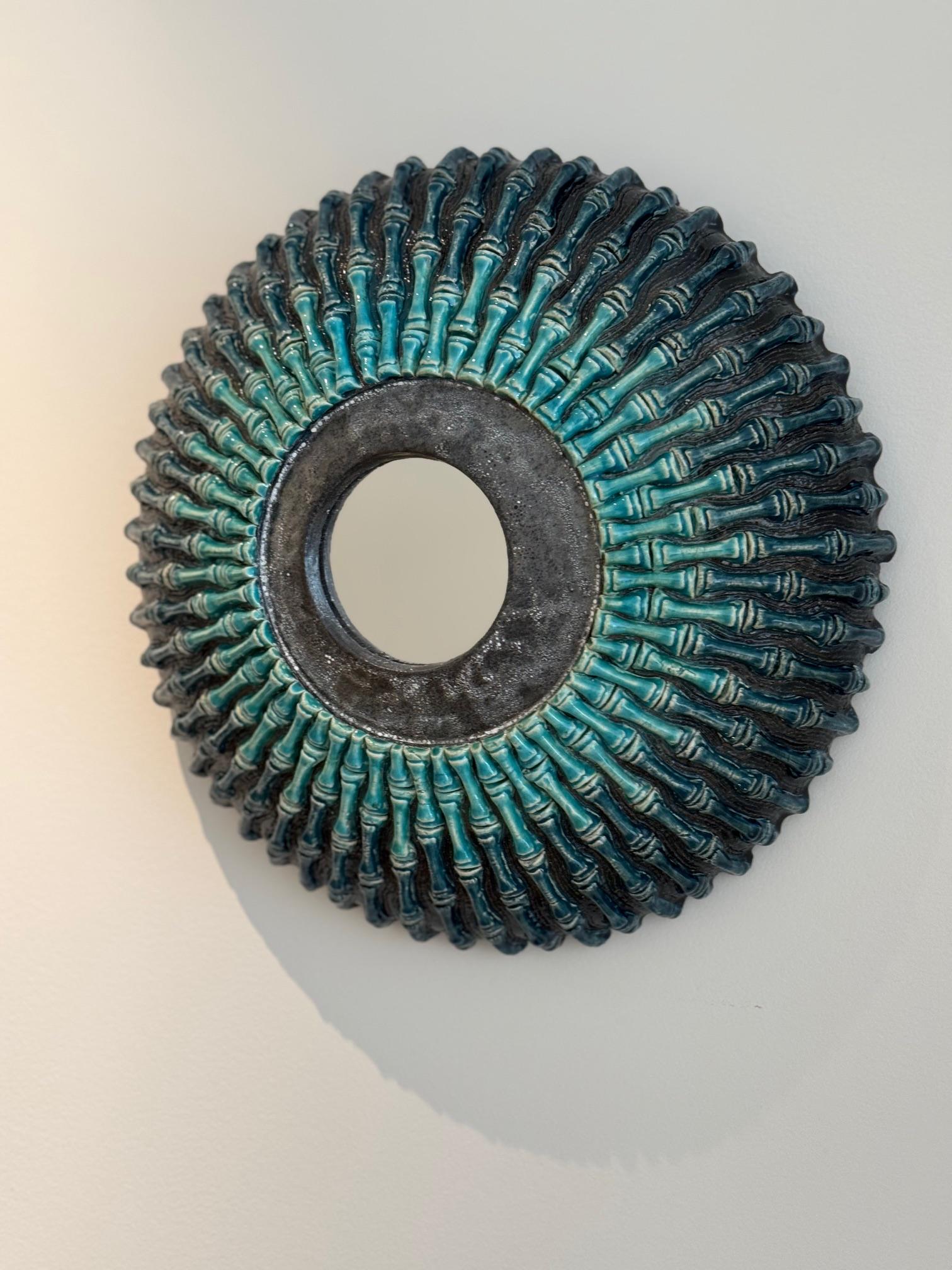 XXIe siècle et contemporain Miroir unique signé par Margareth Leveneur en vente