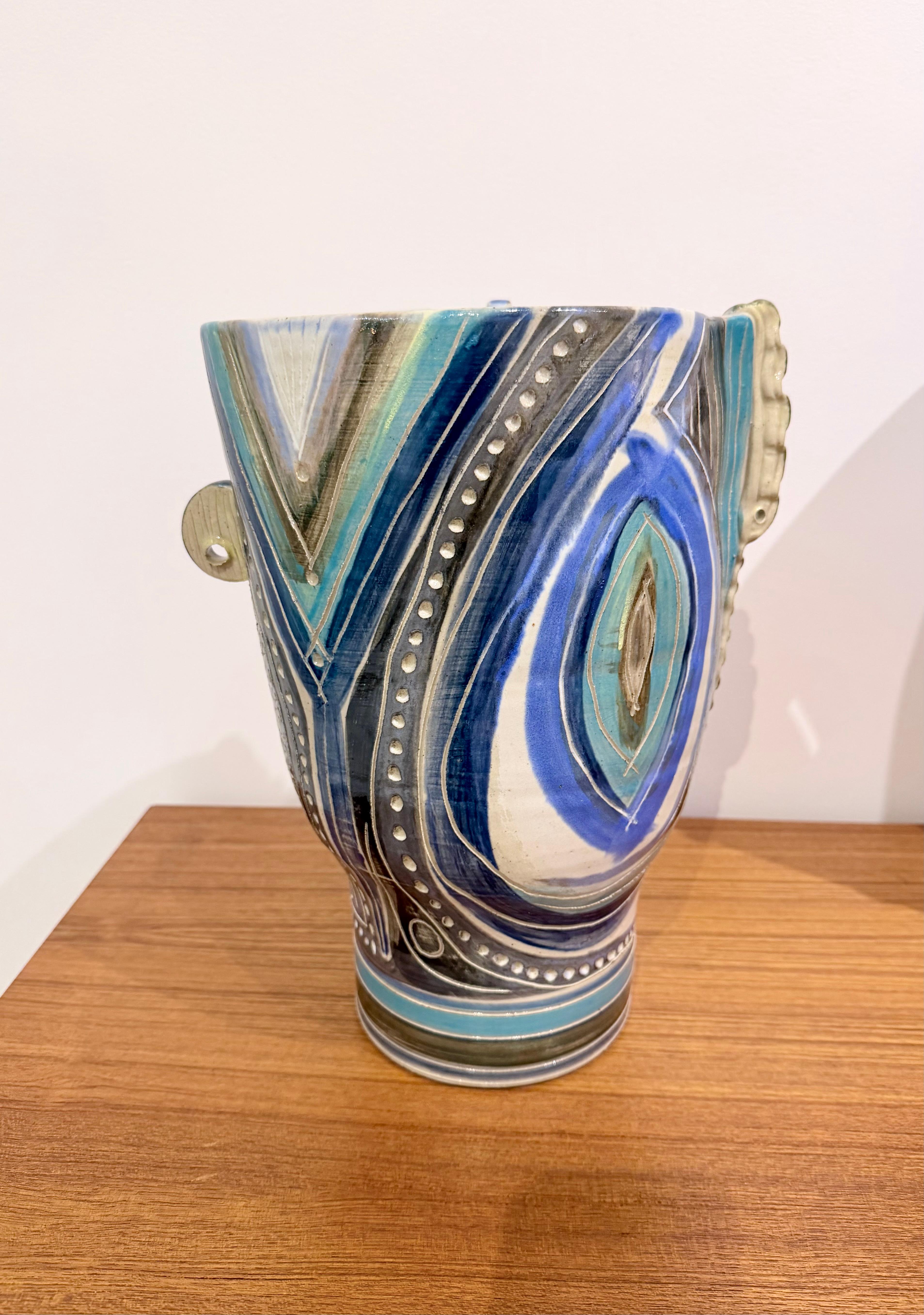 One of a Kind Ceramic Sculpture Vase Signed Dalo In condizioni ottime in vendita a Paris, FR