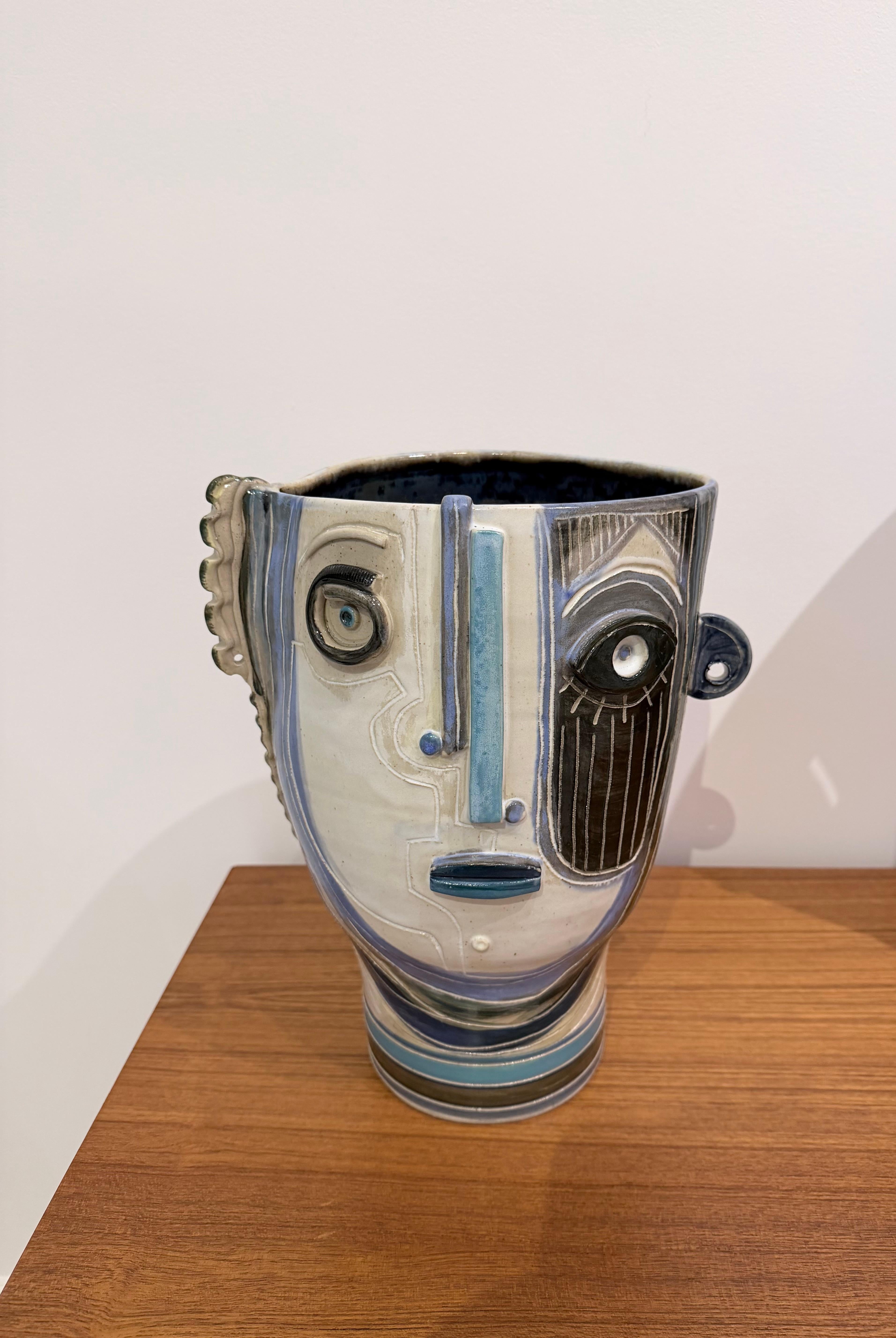 Ceramica One of a Kind Ceramic Sculpture Vase Signed Dalo in vendita