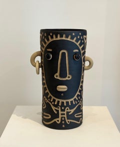 Vase sculpture en céramique unique signé Dalo & Semilu