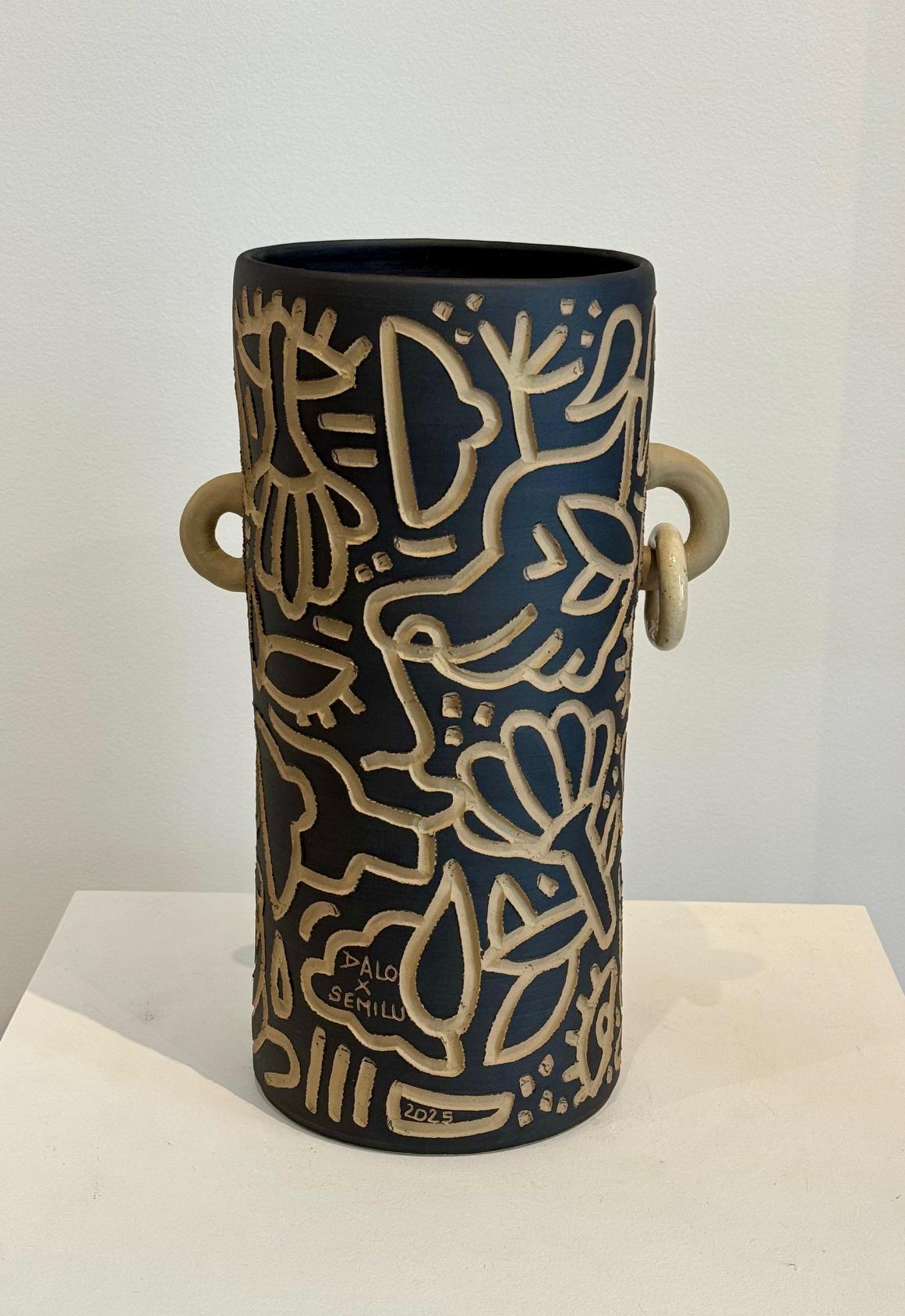 Ceramica One of a Kind Ceramic Sculpture Vase Signed Dalo & Semilu in vendita