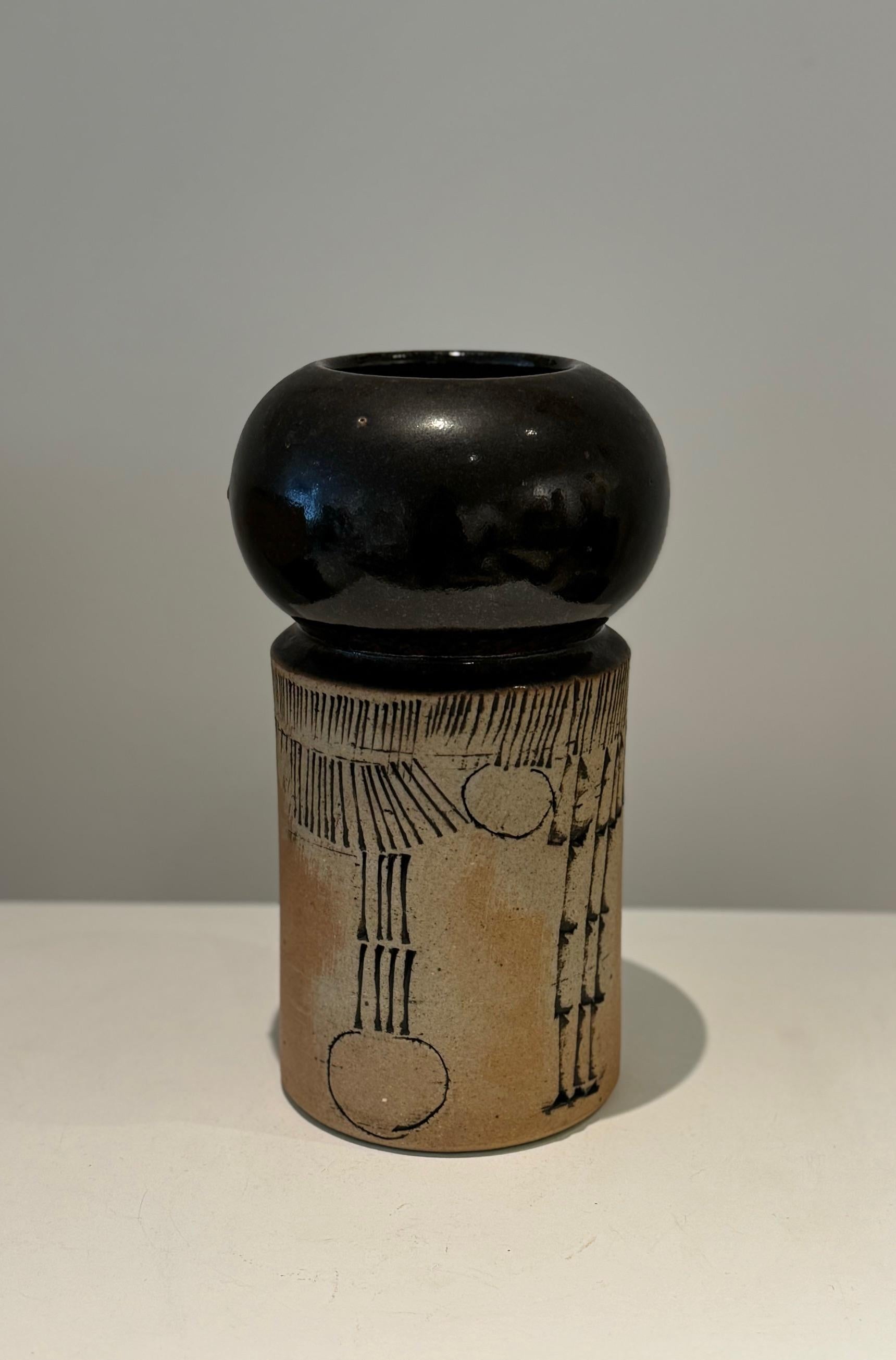 One of a kind Ceramic Vase by Lisa Larson , Gustavsberg Sweden, 1960s 2