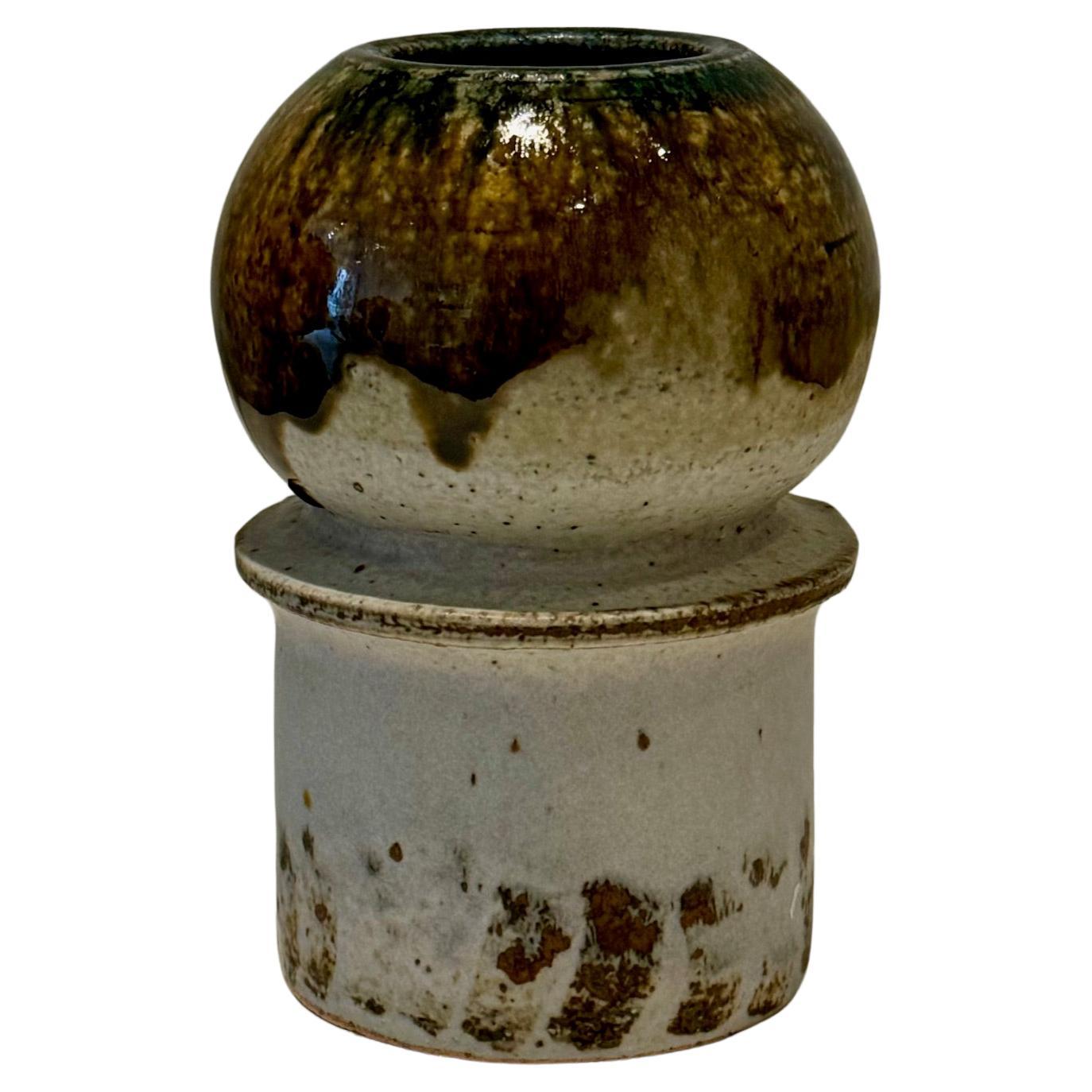 Vaso unico in ceramica di Lisa Larson , Gustavsberg Svezia, anni '60