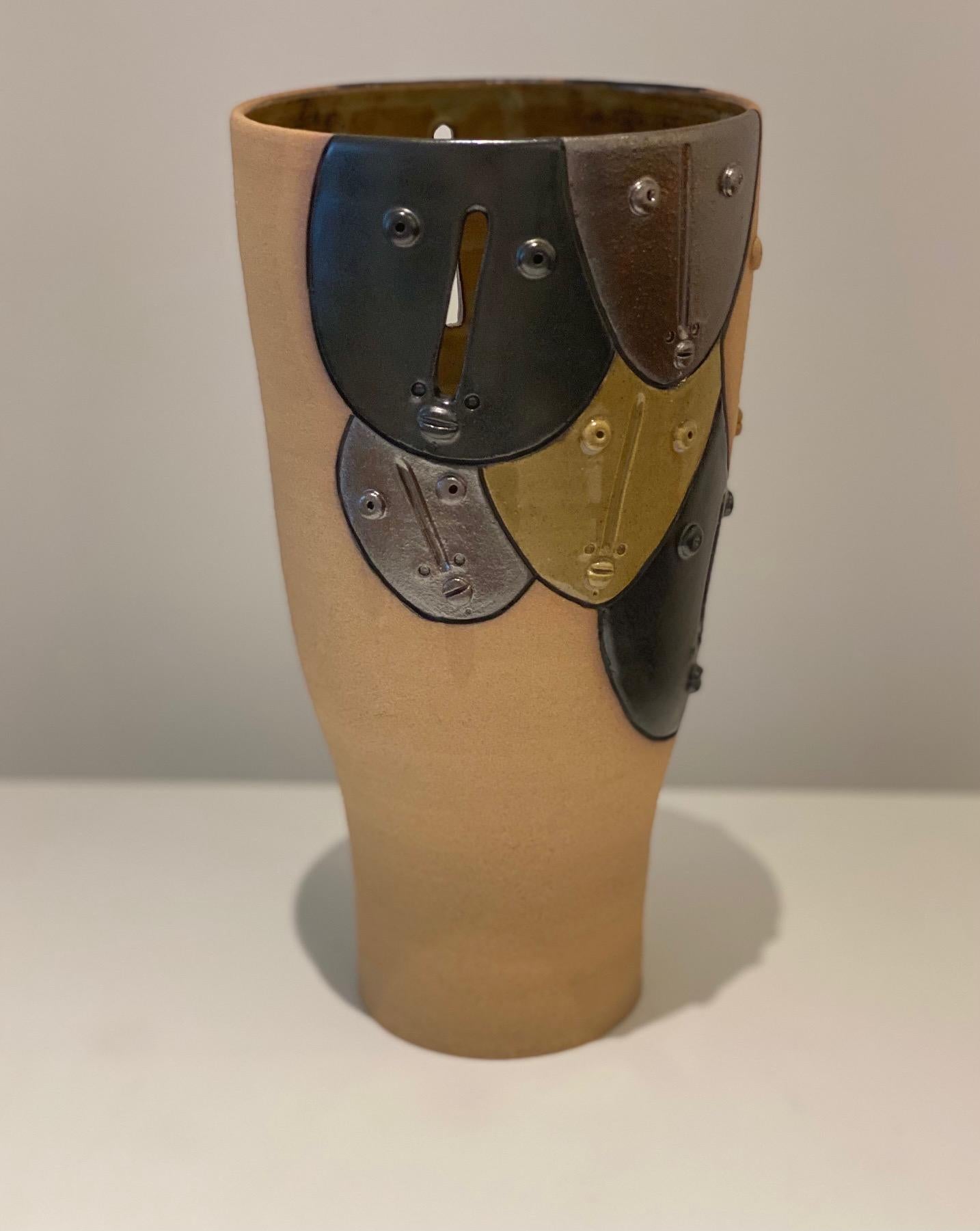 Contemporary One of a Kind Ceramic Vase 