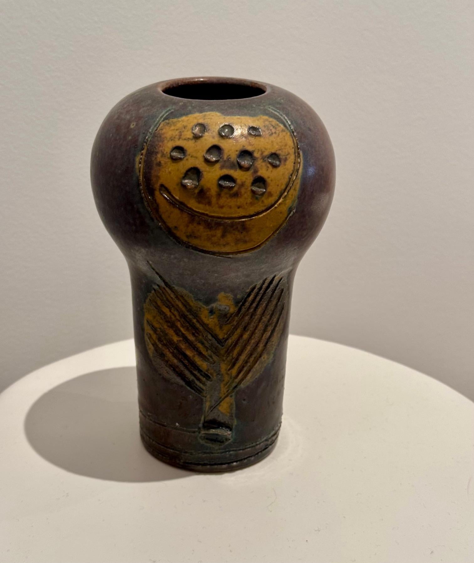 Jarrón de cerámica único firmado por Lisa Larson , Gustavsberg Suecia, años 60 en venta 4