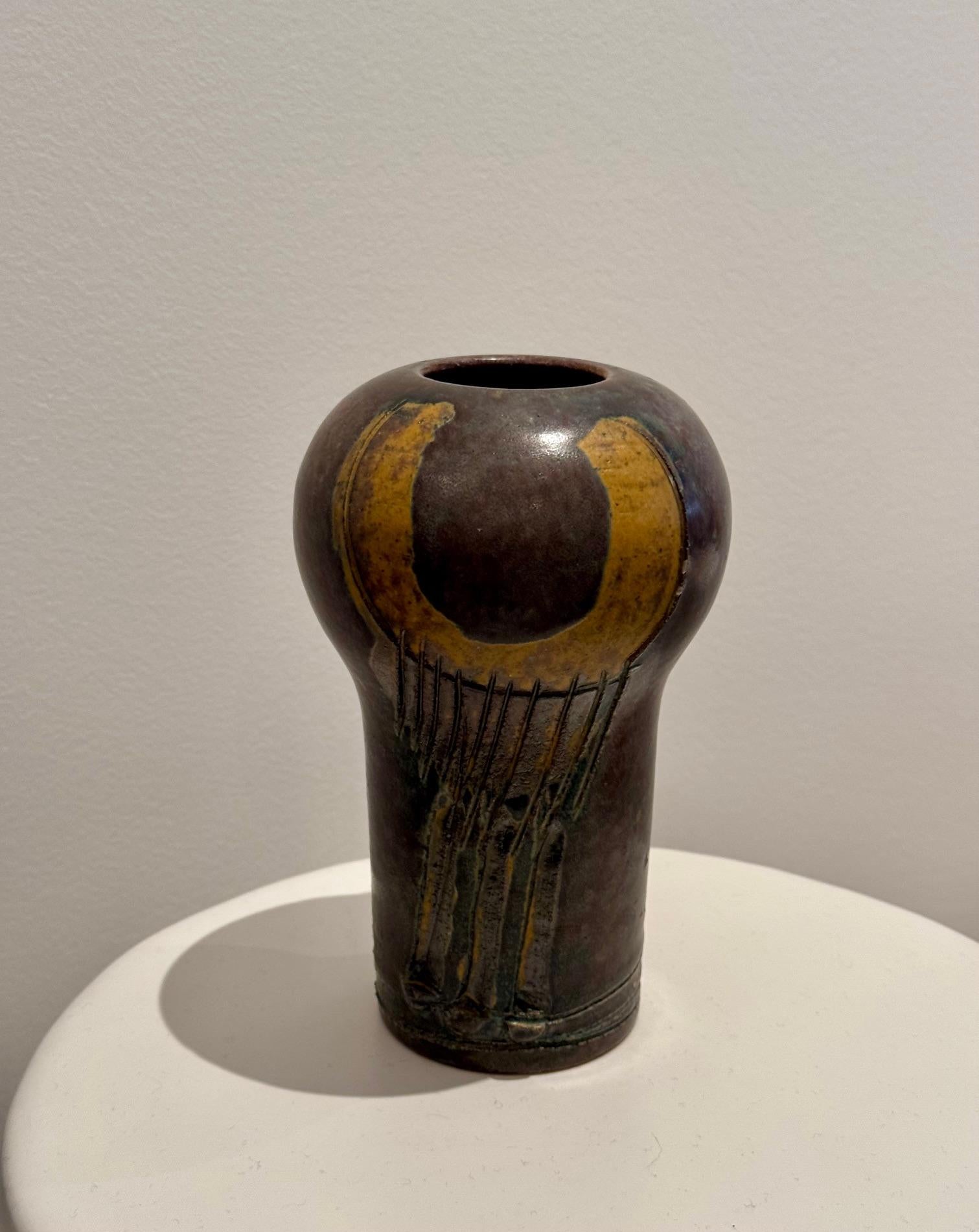 Jarrón de cerámica único firmado por Lisa Larson , Gustavsberg Suecia, años 60 en venta 3