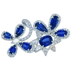 Diana M.  Ceylon Sapphire and Diamond Ring