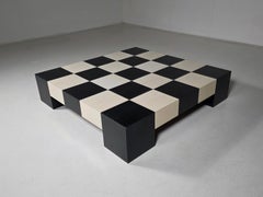 One-of-a-Kind Checkerboard Oak Coffee Table by Finemarq, Netherlands