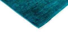 One-of-a-Kind Colorful Wool Hand Knotted Area Rug, Turquoise