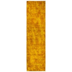 One-of-a-Kind Colorful Wool Hand Knotted Runner Rug, Marigold
