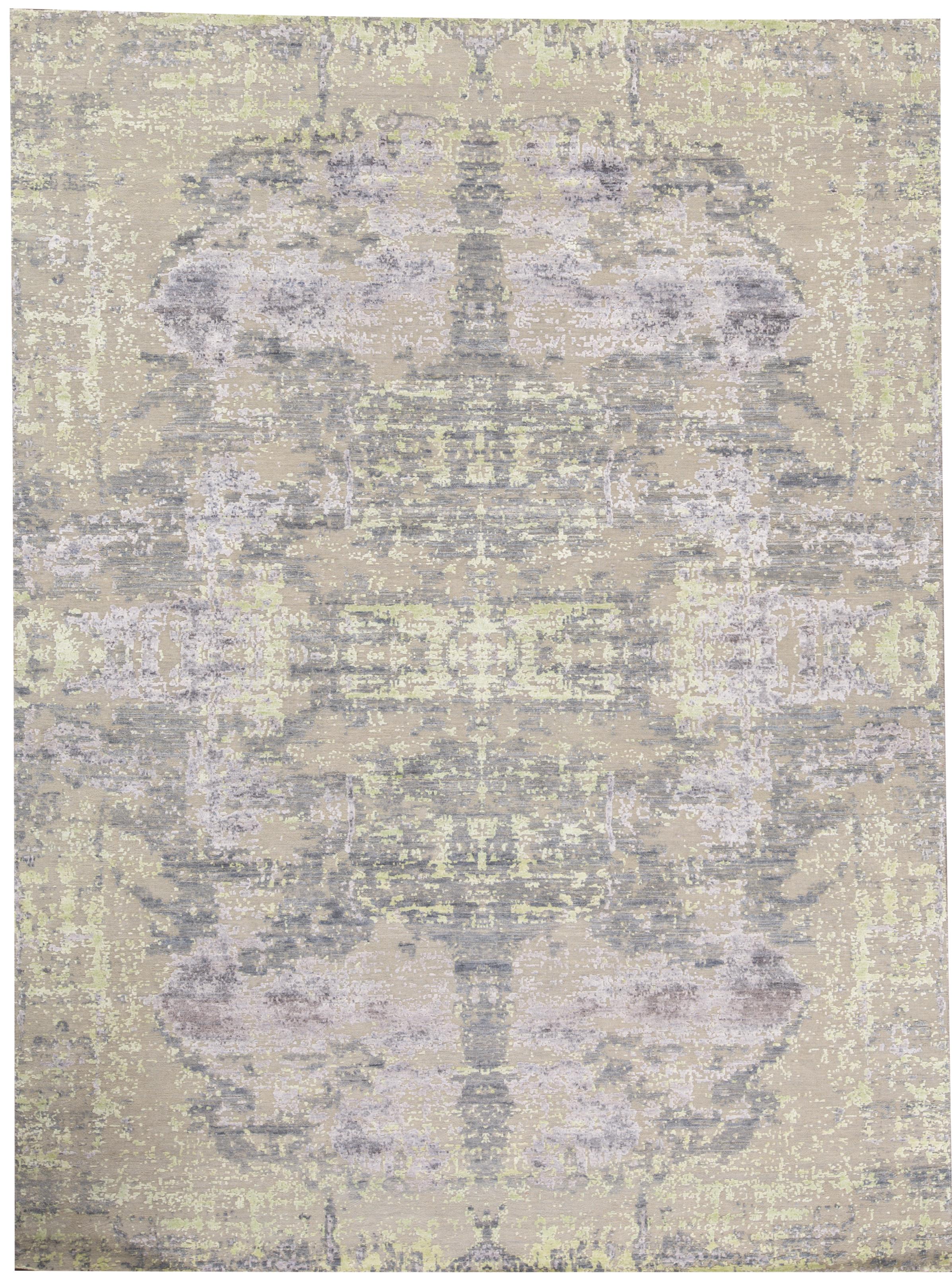 One-of-a-Kind Contemporary Handwoven Wool Area Rug 8'11 x 12'2 In New Condition For Sale In Secaucus, NJ