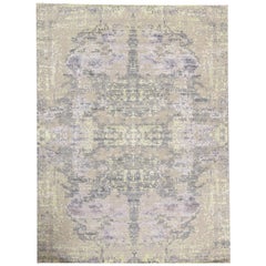 One-of-a-Kind Contemporary Handwoven Wool Area Rug 8'11 x 12'2