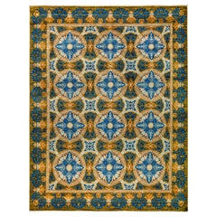 One-of-a-Kind Contemporary Hand Knotted Area Rug, Ochre