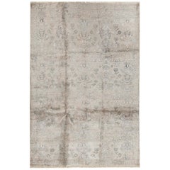 One of a Kind Contemporary Hand Woven Wool Area Rug 6' x 9'