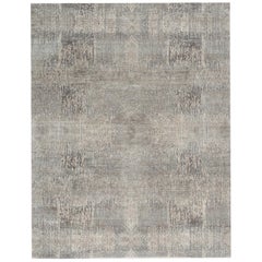 Zeitgenössischer handgewebter Teppich aus Wolle, Unikat  7'-9" x 9" x 9.