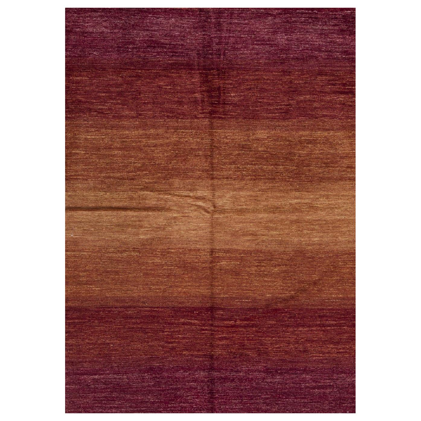 Zeitgenössischer handgewebter Wollteppich 5'8 x 8', Unikat