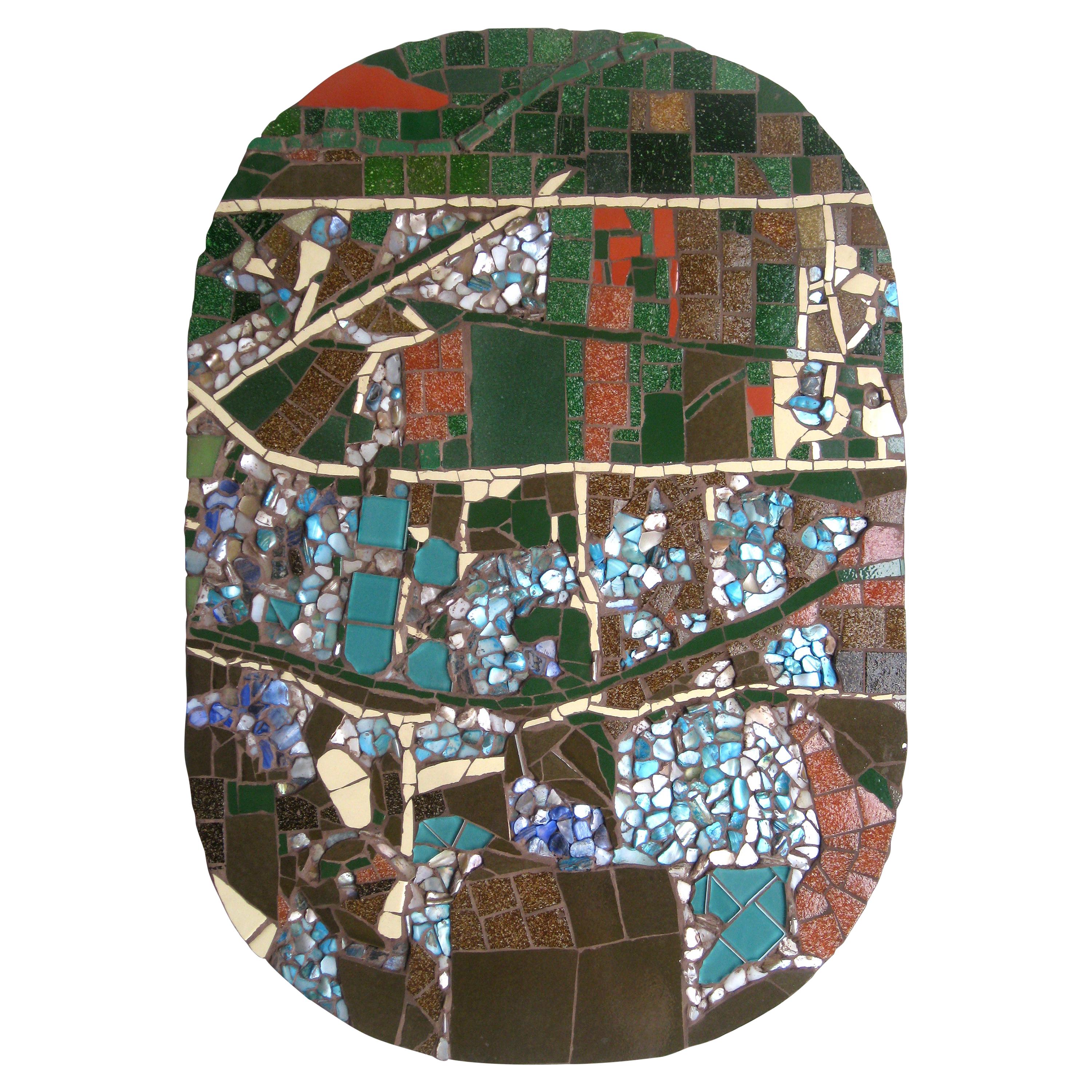 One-of-a-Kind Contemporary Mosaic ML2909 by Brazilian Artist Mariana Lloyd, 2020