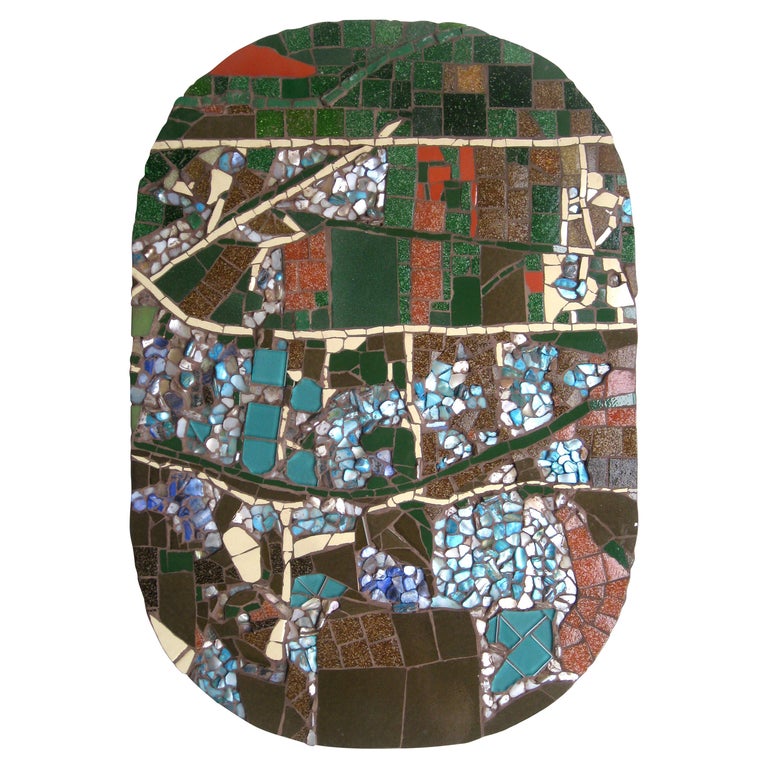 One-of-a-Kind Contemporary Mosaic ML2909 by Brazilian Artist Mariana Lloyd, 2020 For Sale