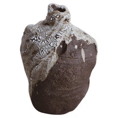 One-of-a-kind Crater Sculptural Bottle No.1