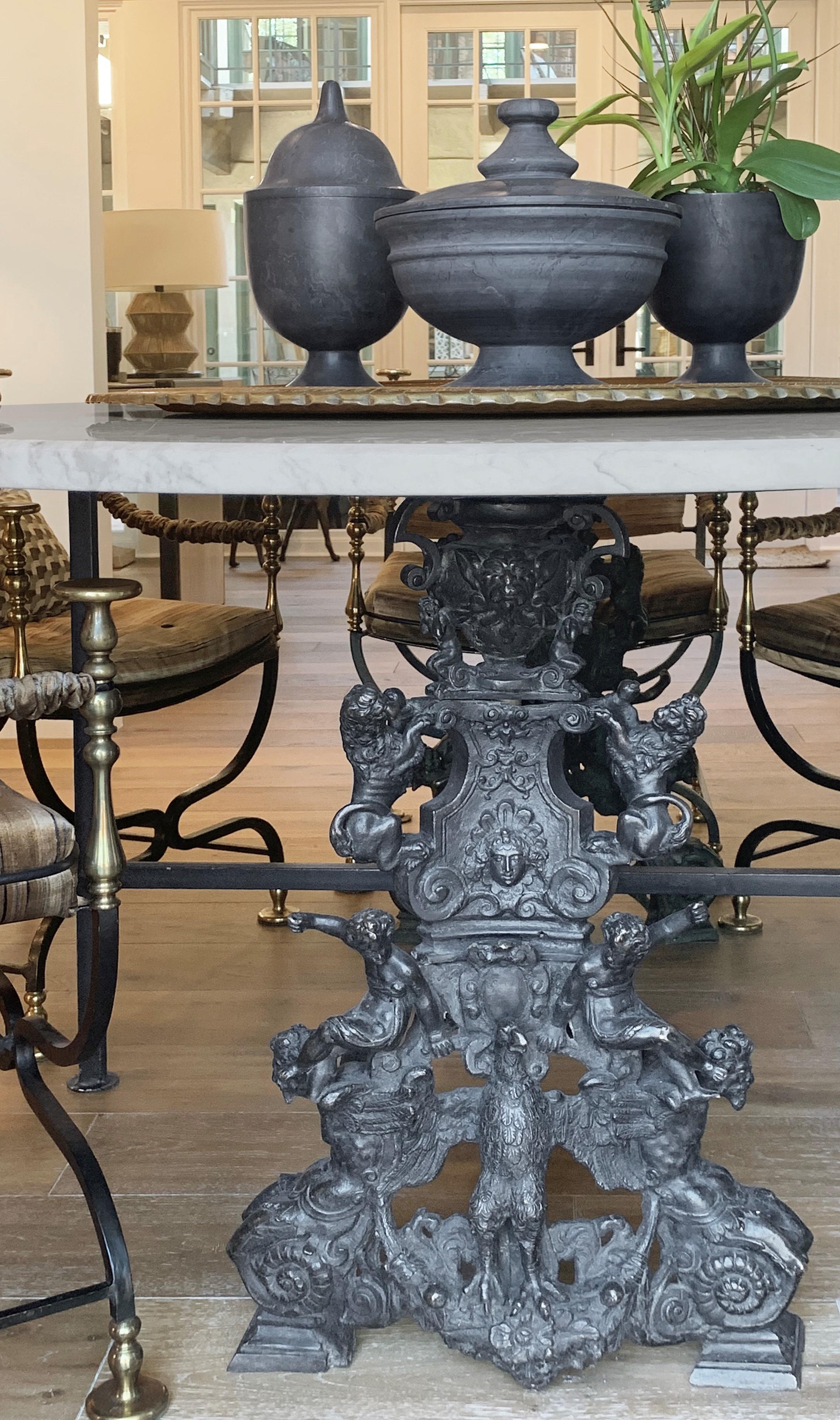 One-of-a-kind Custom Marble Dining Table For Sale 2