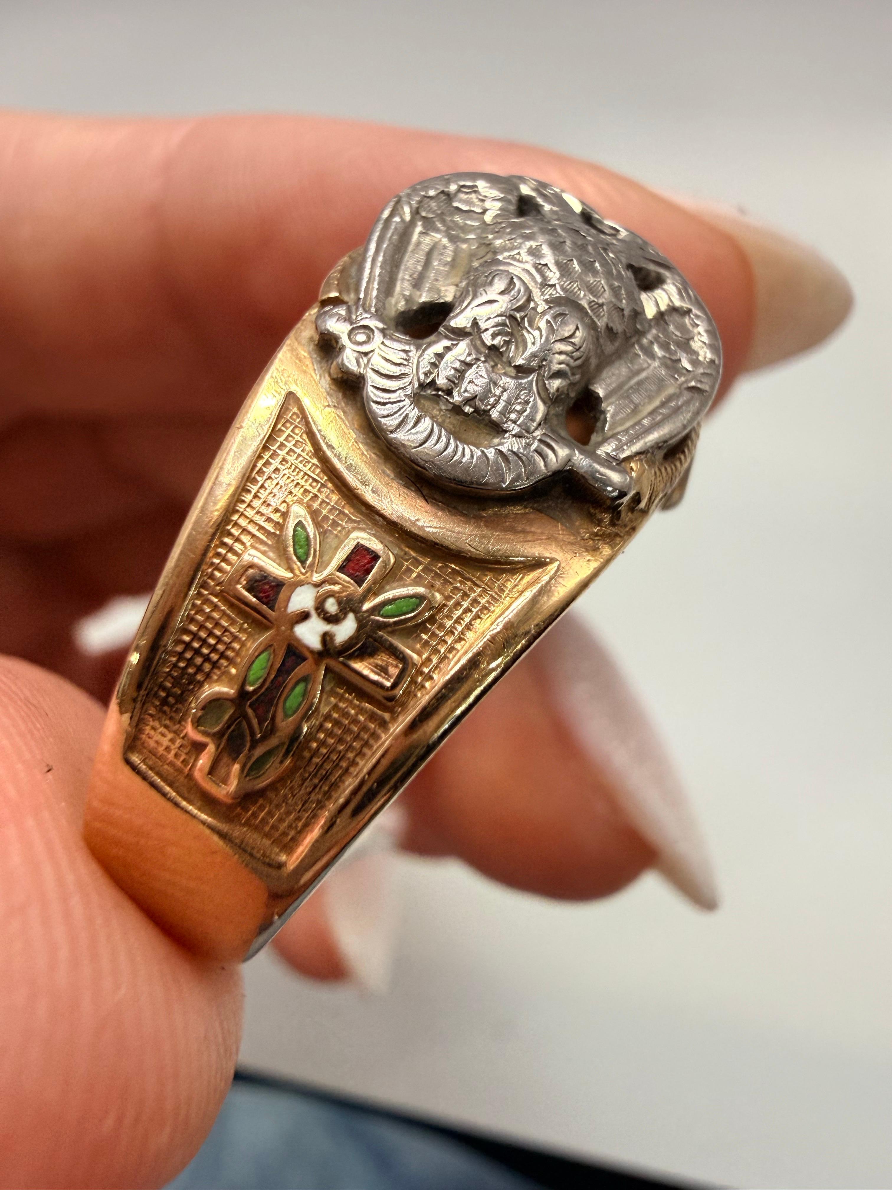 Taglio brillante One of a kind custom ring European origin 14KT 0.80 carats diamond size 9 in vendita